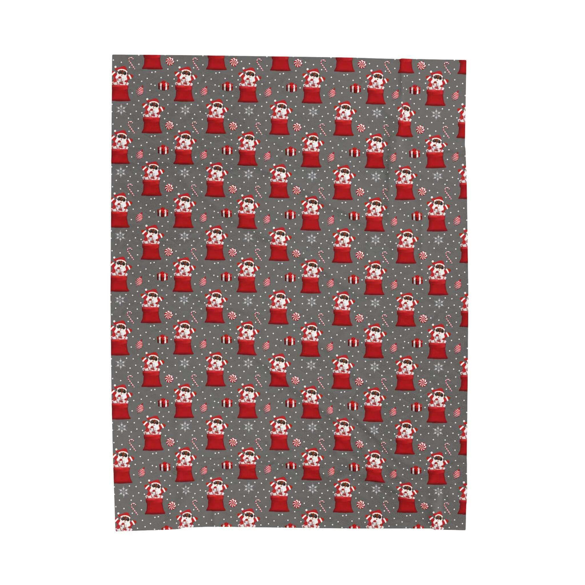 Exclusive Black Santa Plush Velveteen Blanket, Brand63