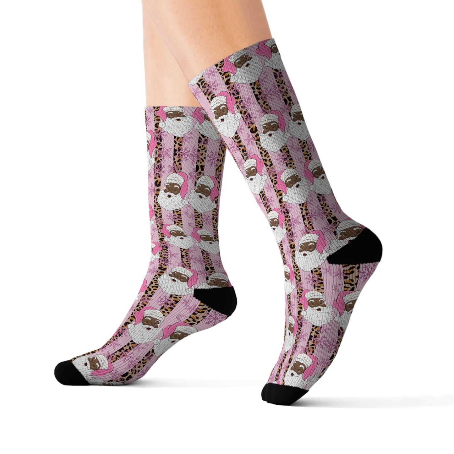 Exclusive Christmas Black Santa Party Socks, Brand63