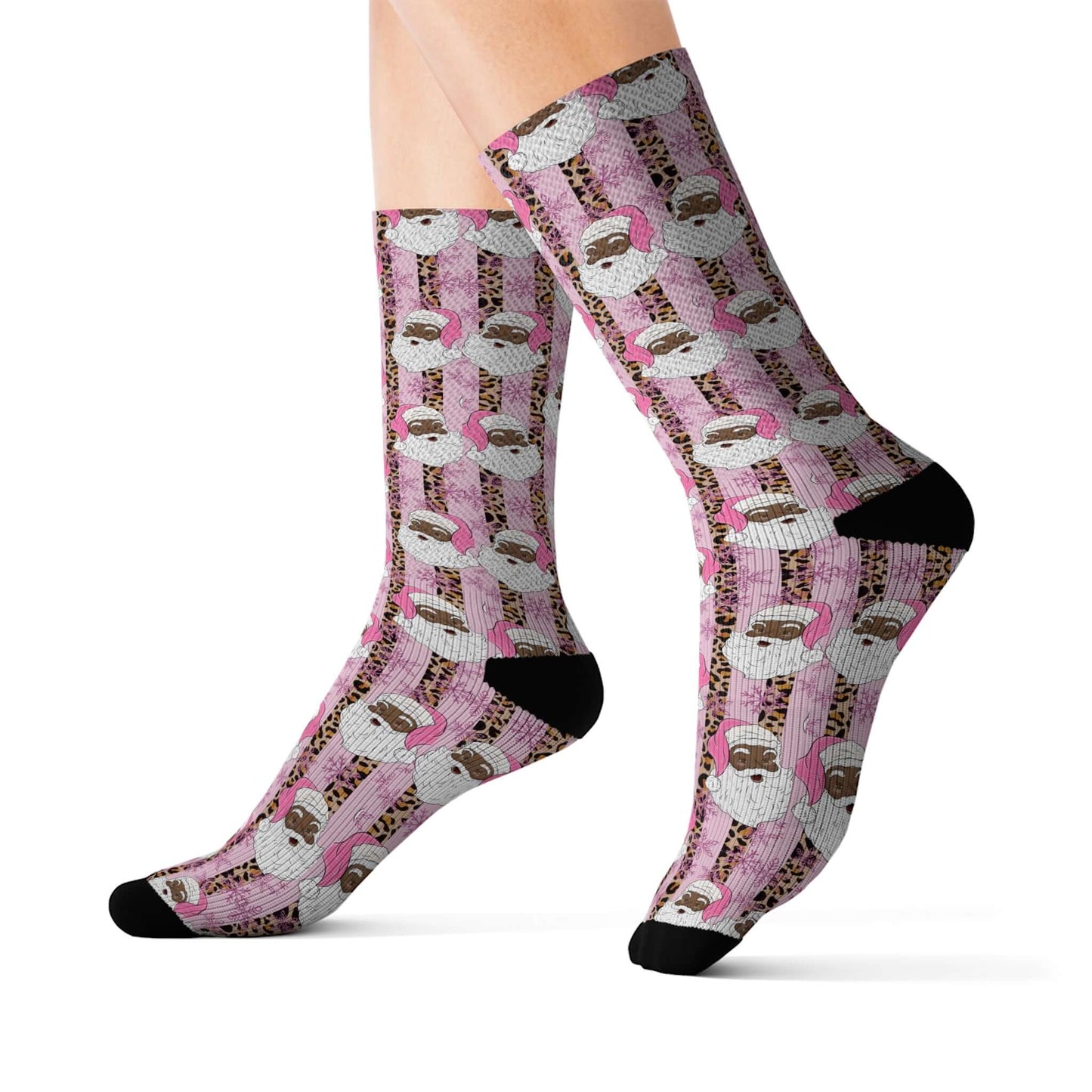 Exclusive Christmas Black Santa Party Socks, Brand63