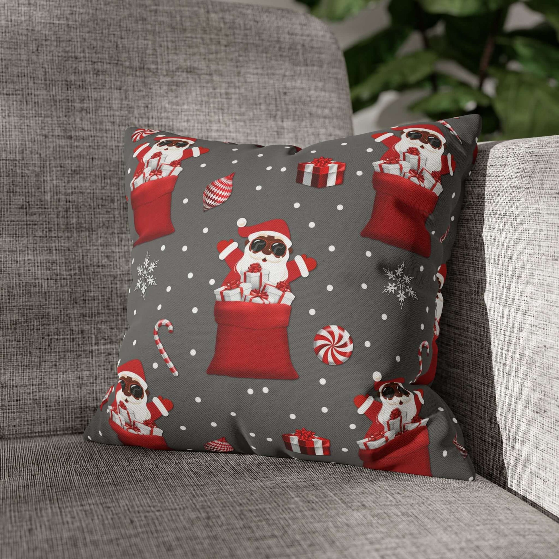 Exclusive Christmas Black Santa Pillow Cases, Brand63