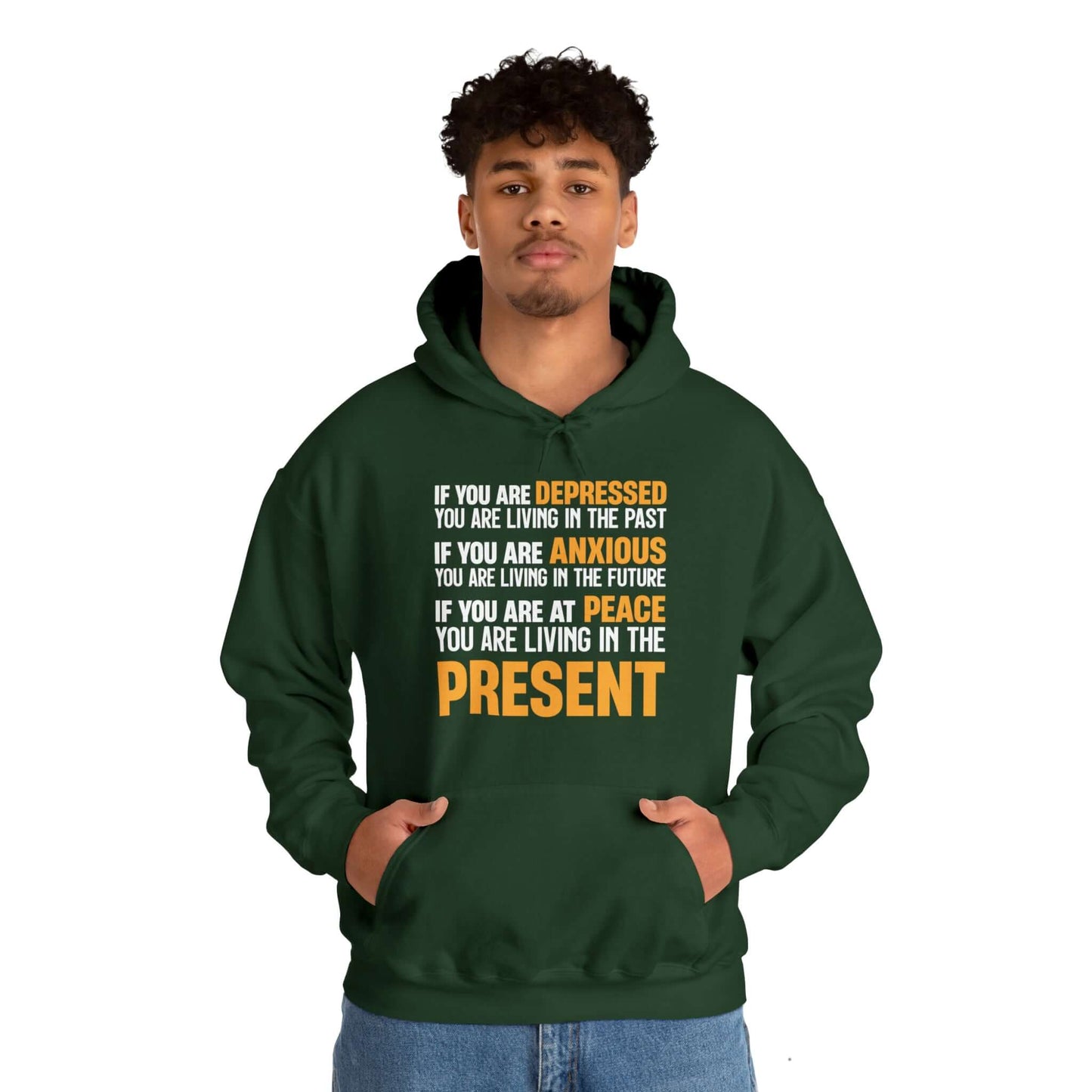 Exclusive "Live in the Present" Inspirational Hoodie, Brand63