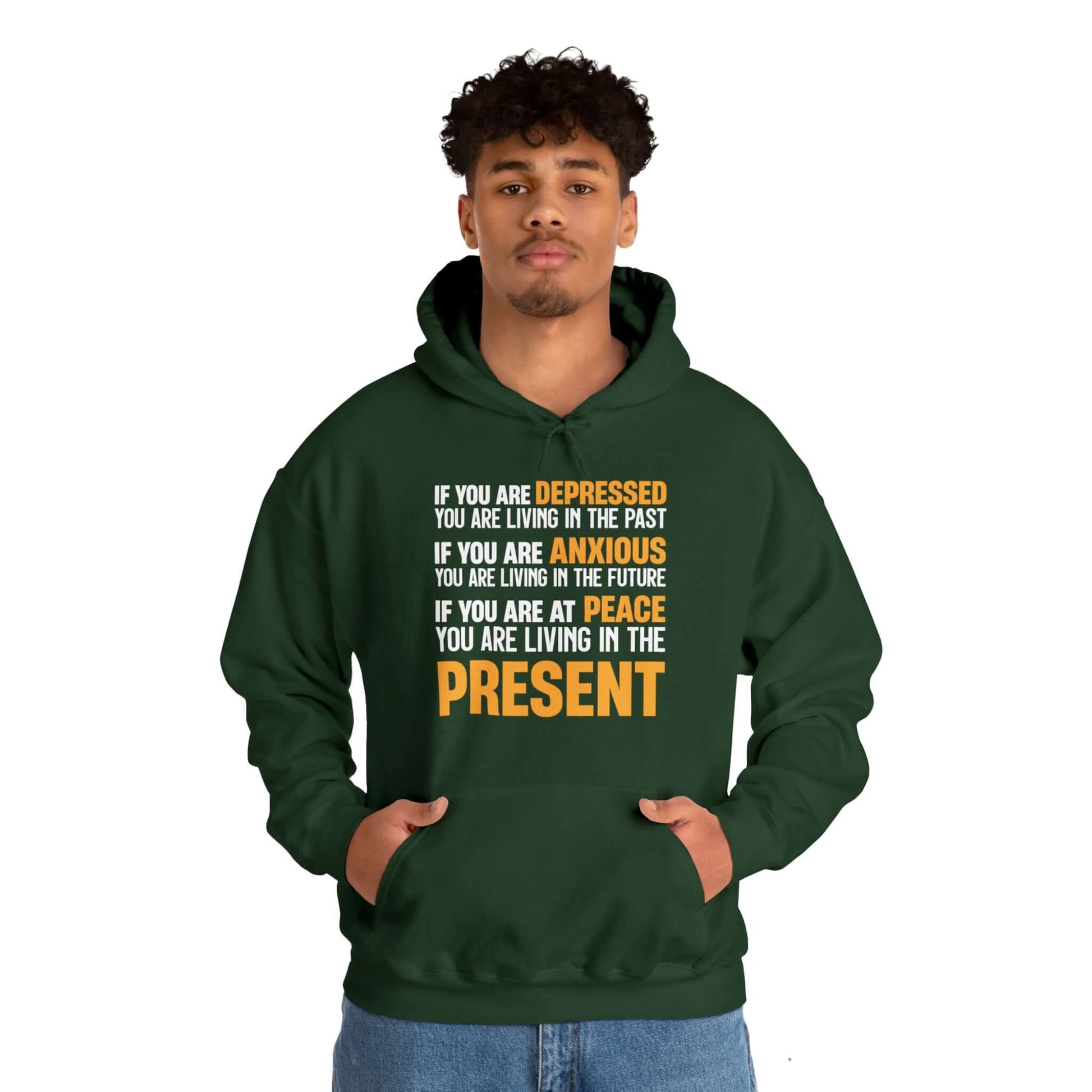 Exclusive "Live in the Present" Inspirational Hoodie, Brand63