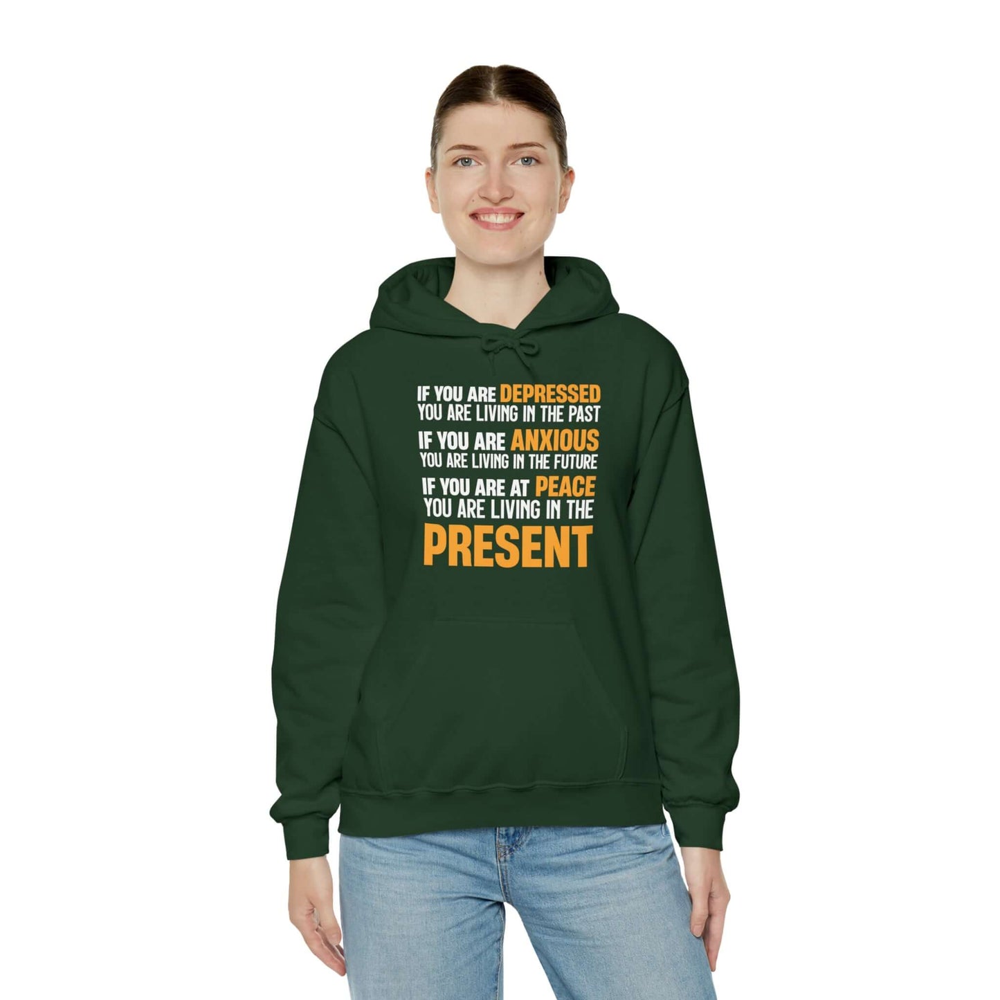 Exclusive "Live in the Present" Inspirational Hoodie, Brand63
