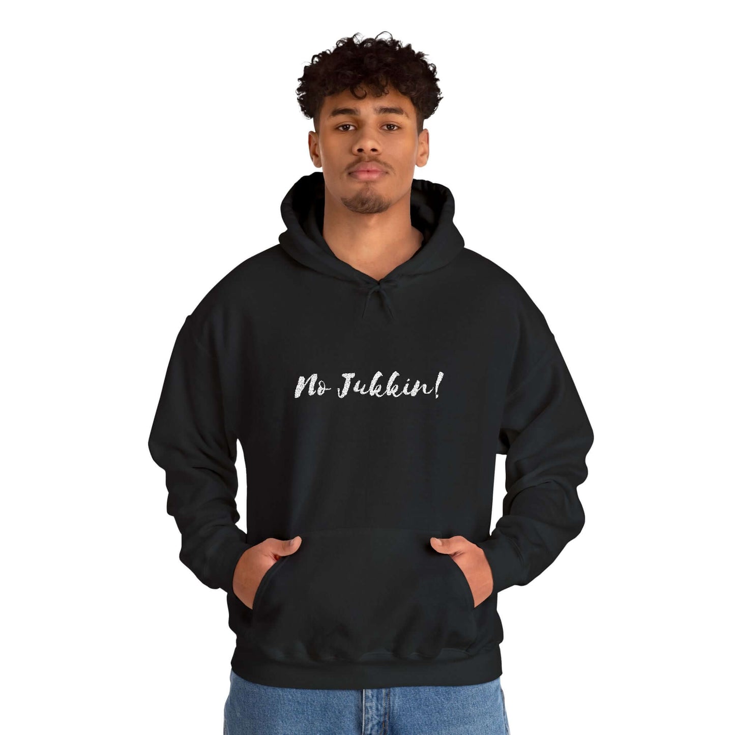 Exclusive No Jukkin Embroidered Heavy Blend Hoodie, Brand63