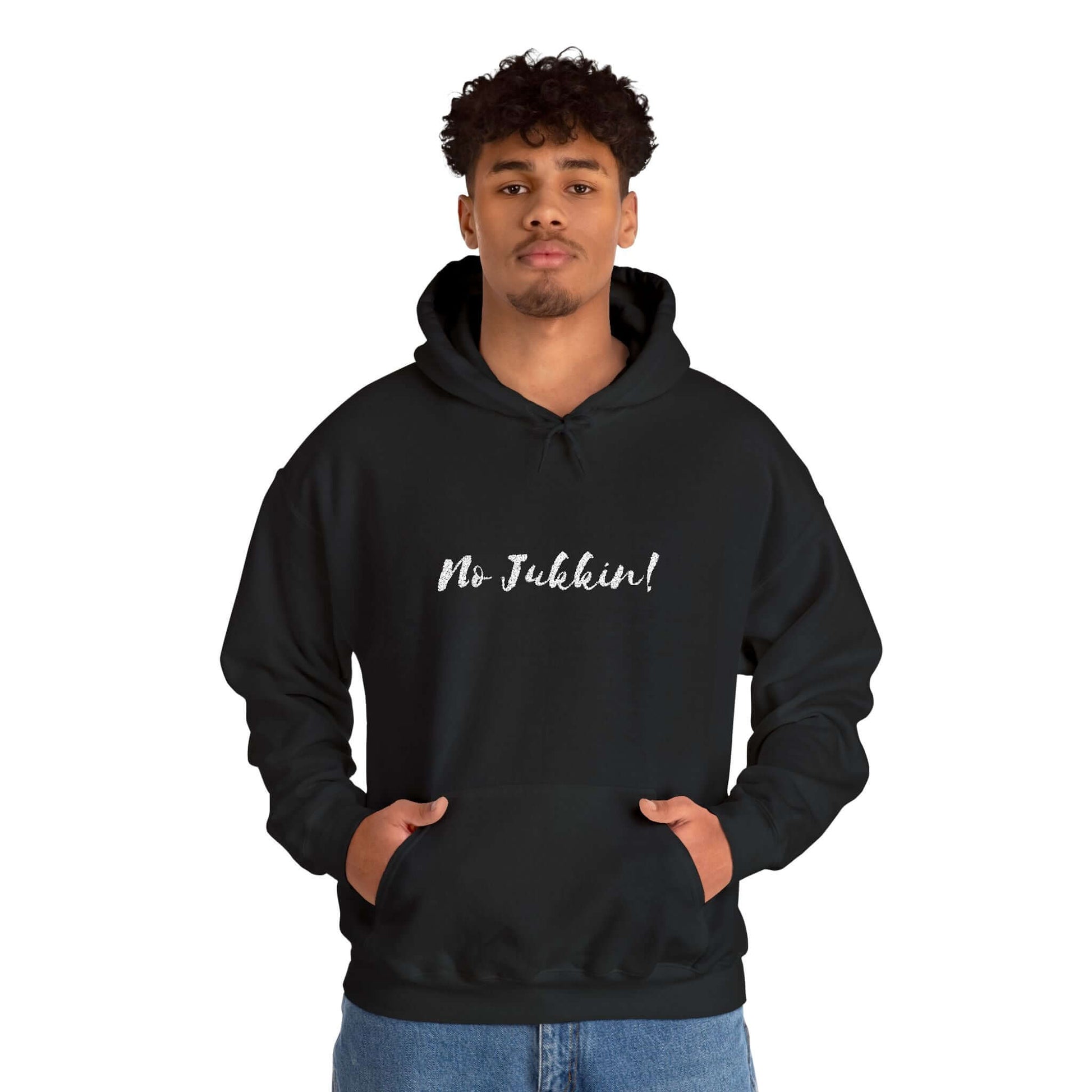 Exclusive No Jukkin Embroidered Heavy Blend Hoodie, Brand63