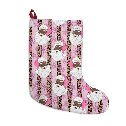 Exclusive Pink, Black-Santa Christmas Stocking, Brand63