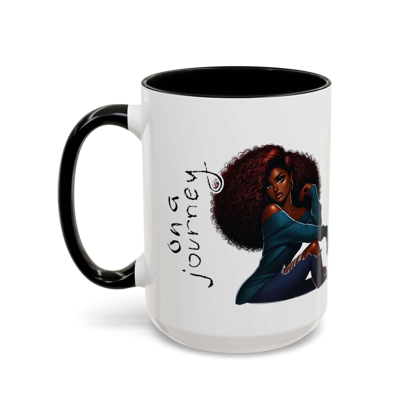 Exclusive "The Journey", Afro Art Coffee Mug - 15oz, Brand63