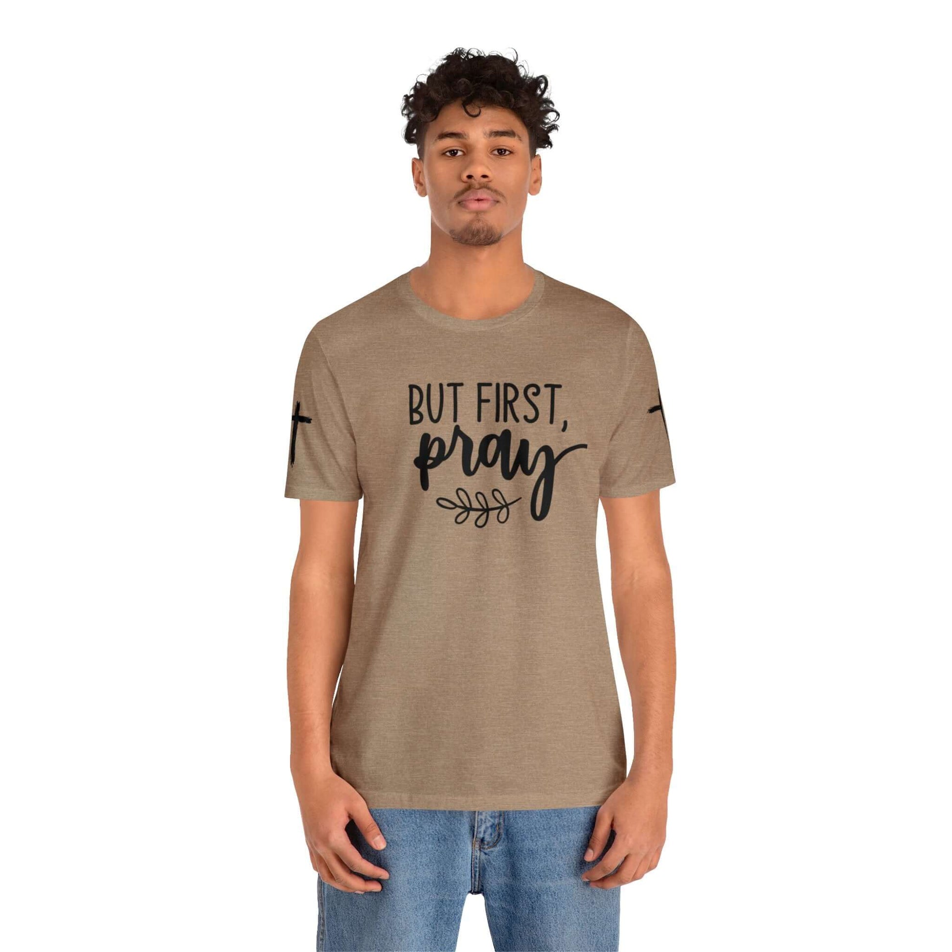 Faith-Based T-shirt | Prayer T-shirt with Sleeve Designs, Brand63
