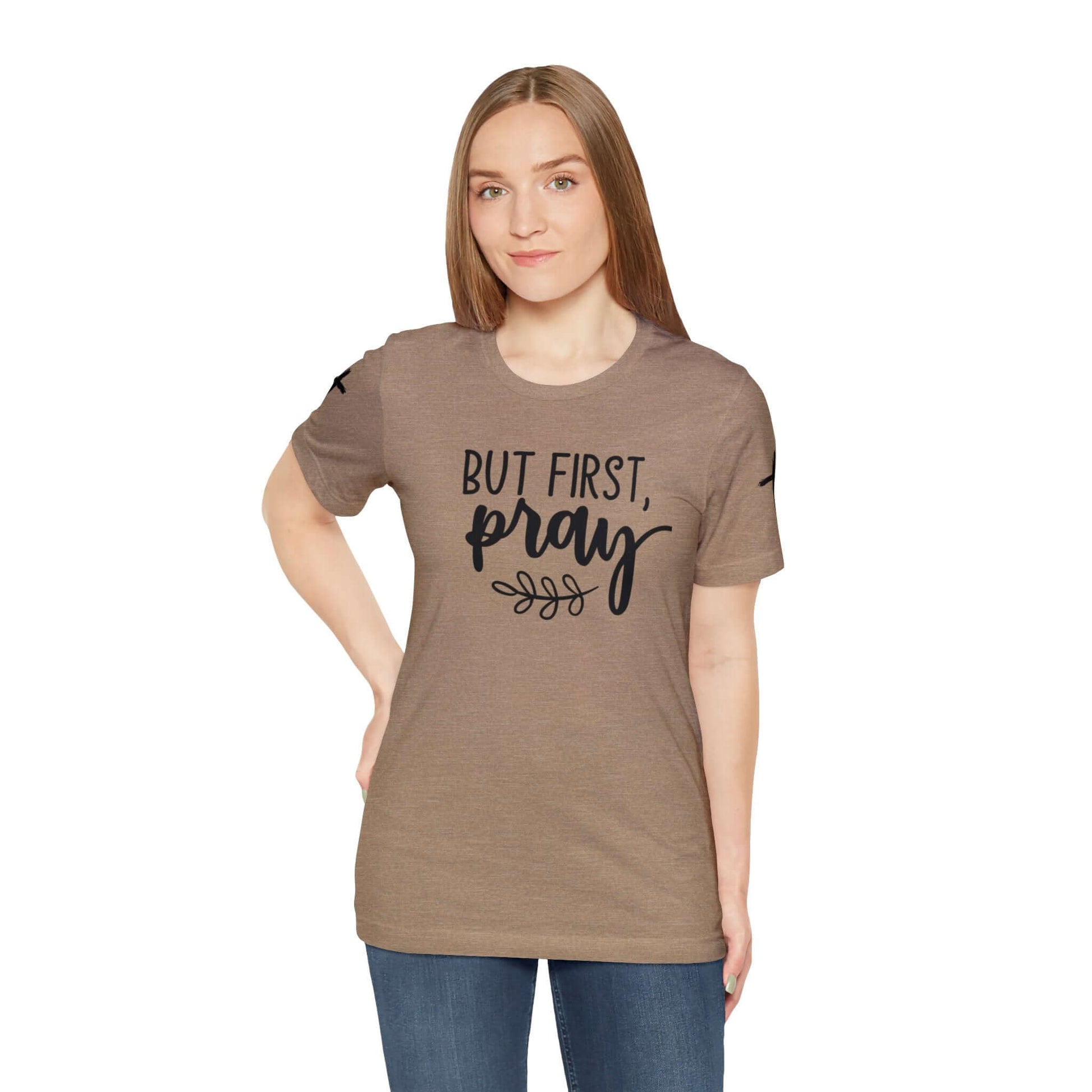 Faith-Based T-shirt | Prayer T-shirt with Sleeve Designs, Brand63