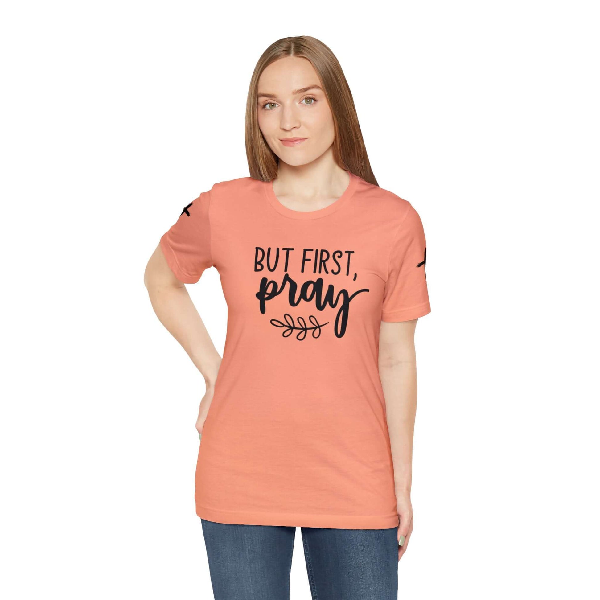 Faith-Based T-shirt | Prayer T-shirt with Sleeve Designs, Brand63