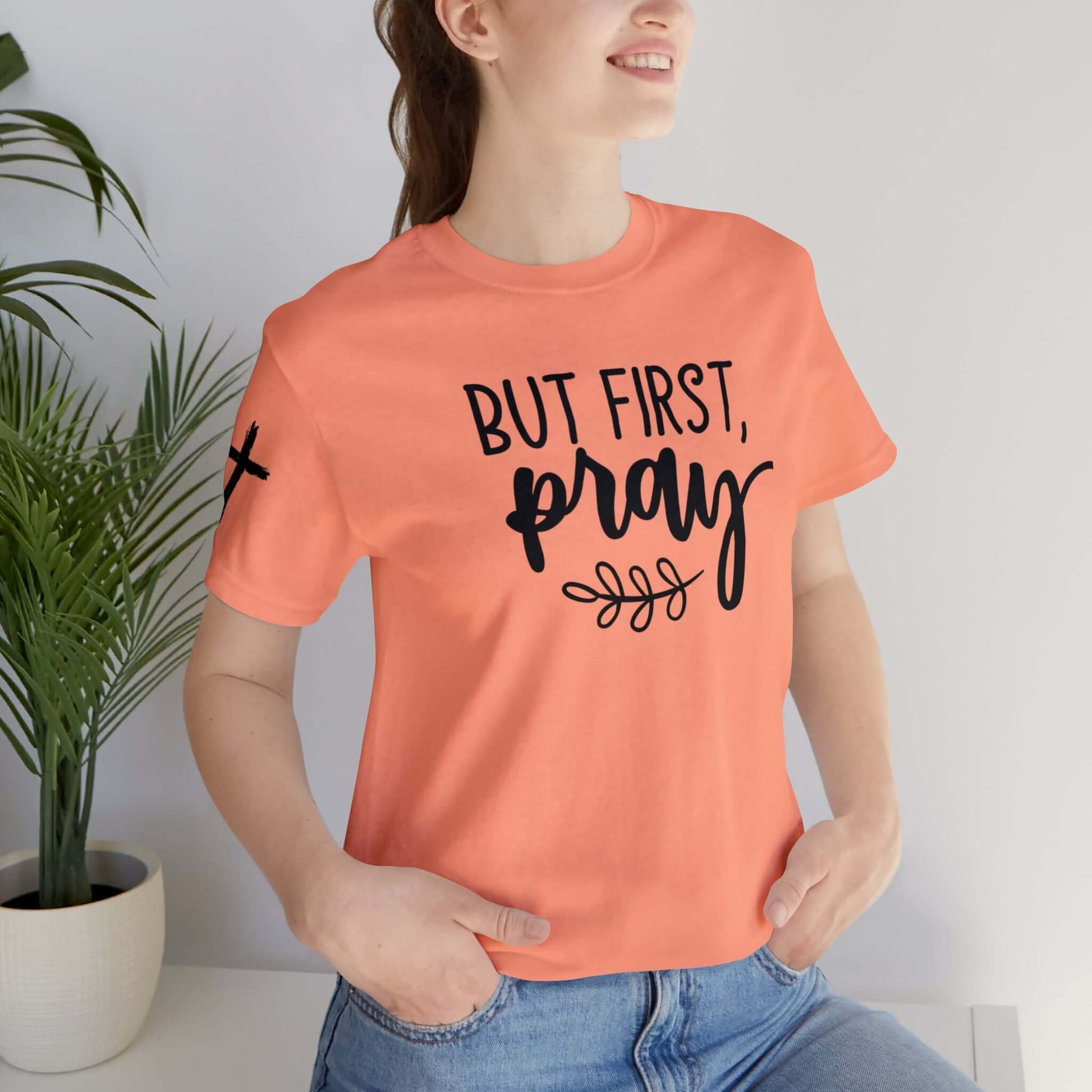 Faith-Based T-shirt | Prayer T-shirt with Sleeve Designs, Brand63