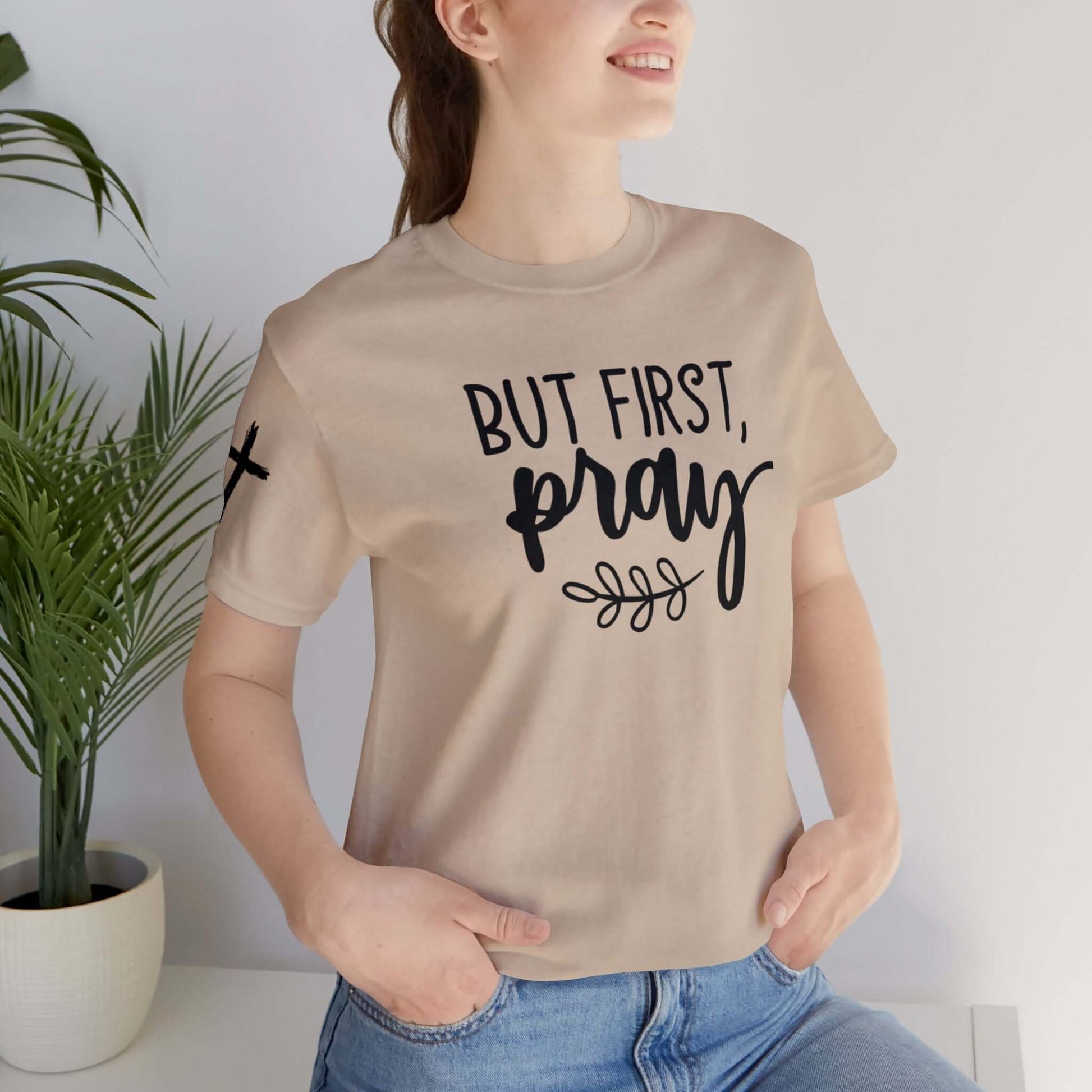 Faith-Based T-shirt | Prayer T-shirt with Sleeve Designs, Brand63