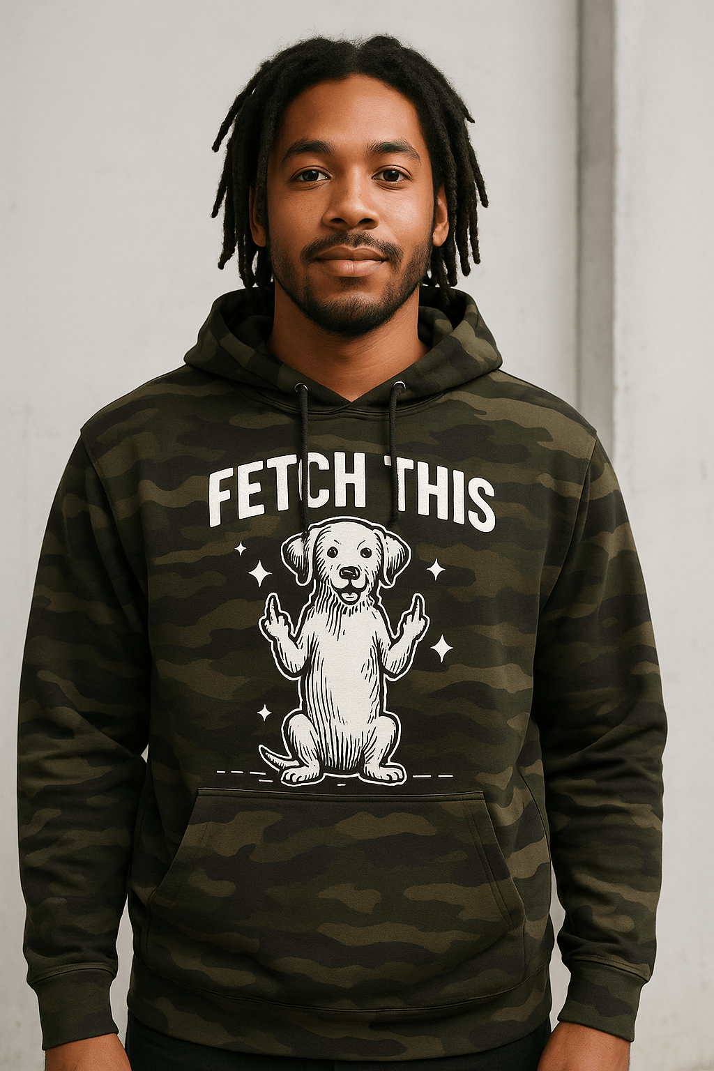 Fetch This Camo Hoodie -Sarcastic, Brand63