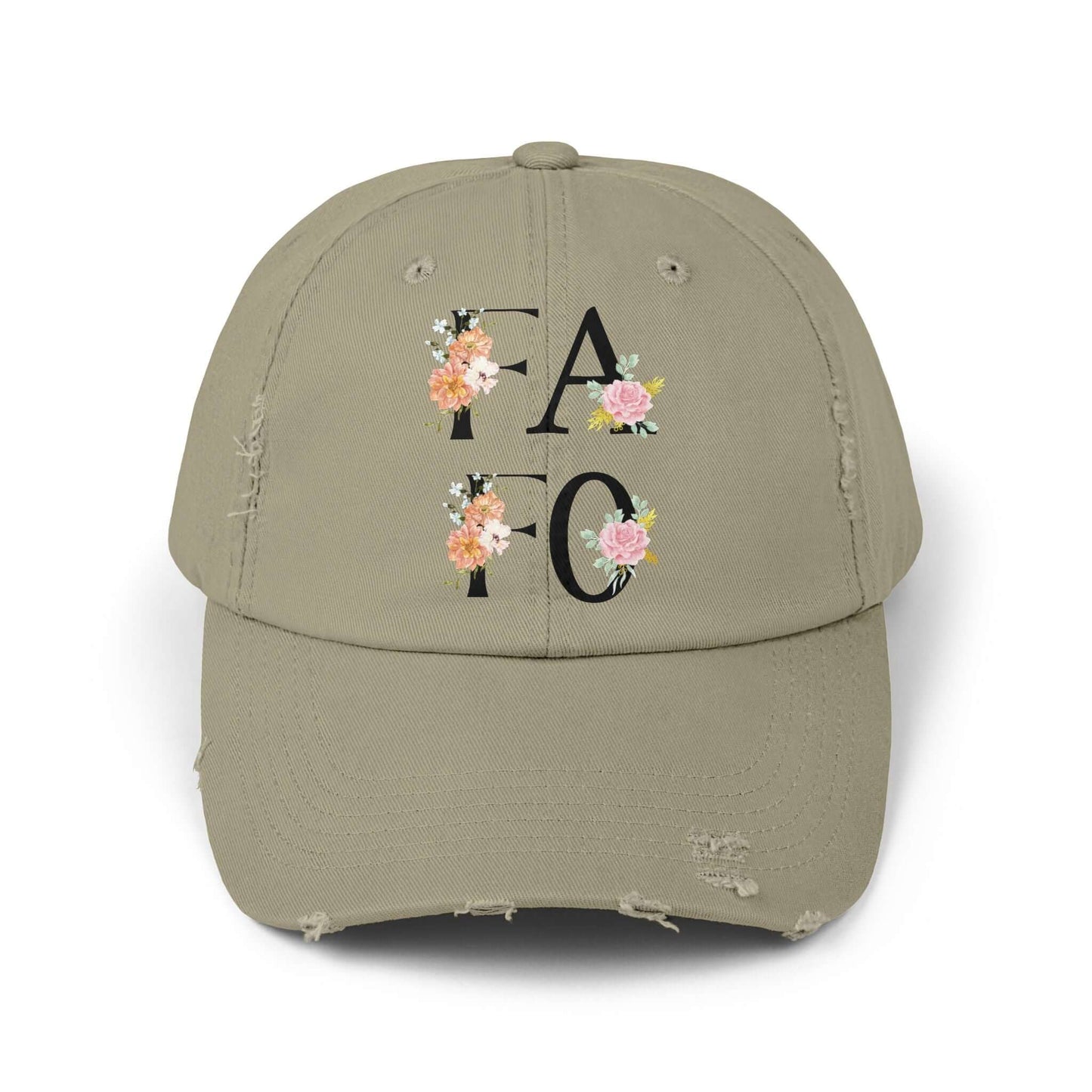Floral FAFO Distressed Cap, Brand63