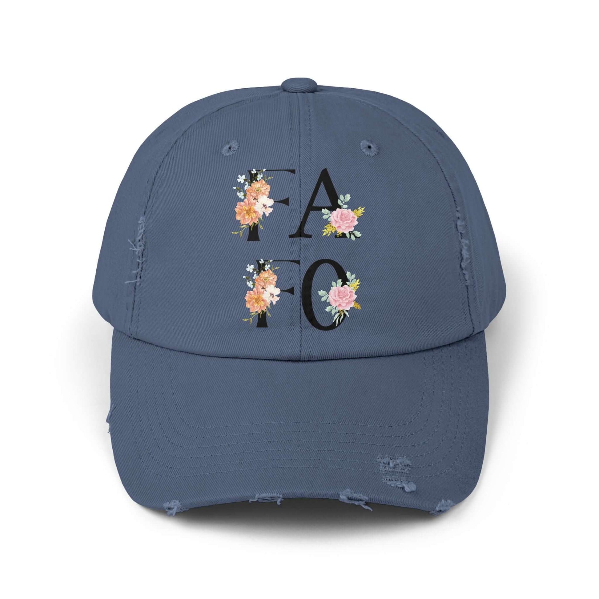 Floral FAFO Distressed Cap, Brand63
