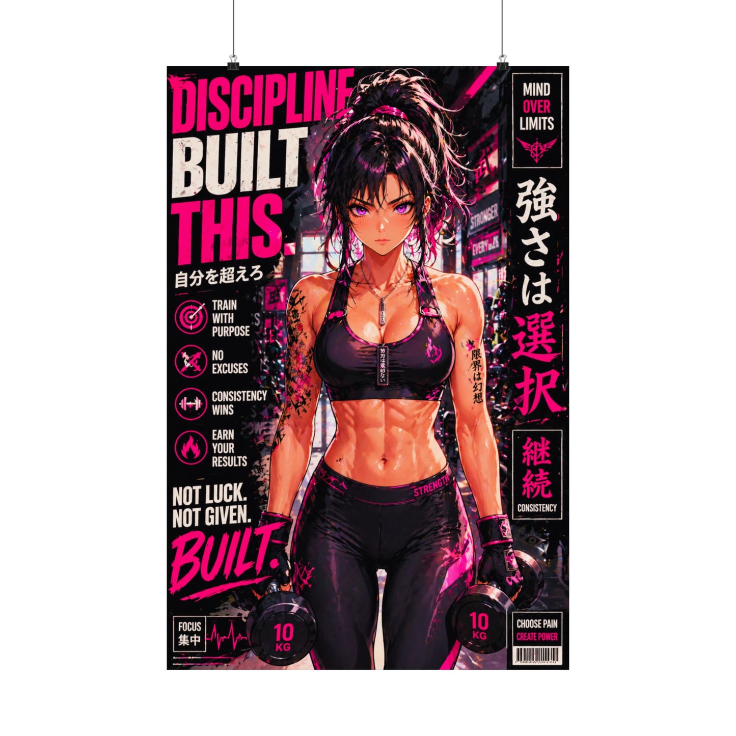 Anime Gym Motivation Poster Bundle (3 qty), Instant Download