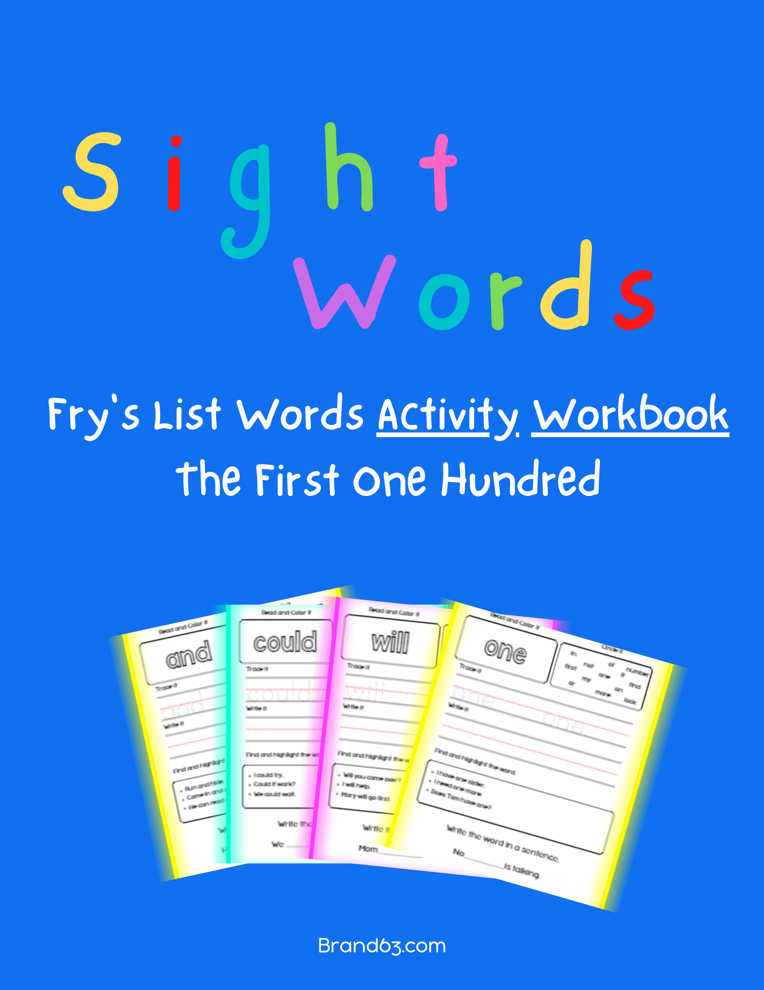 Fry's Sight Words Activity Workbook | First 100 High Frequency Words Activity Book 1, Brand63