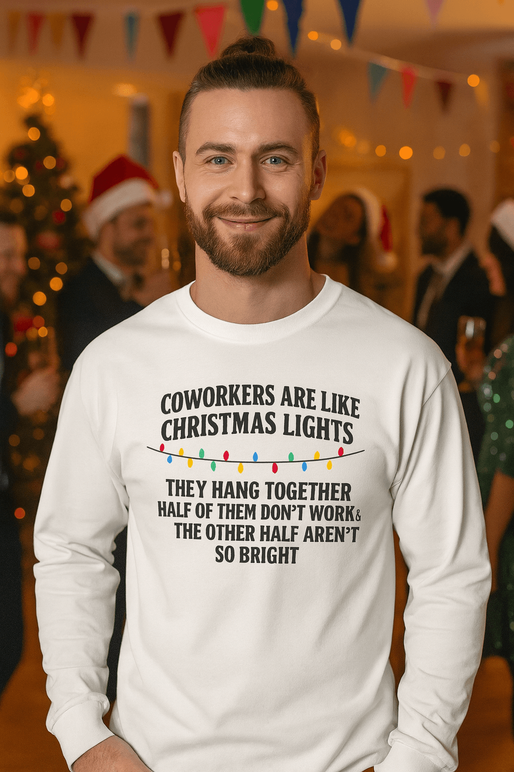 Funny Christmas Office Party Long Sleeve Shirt