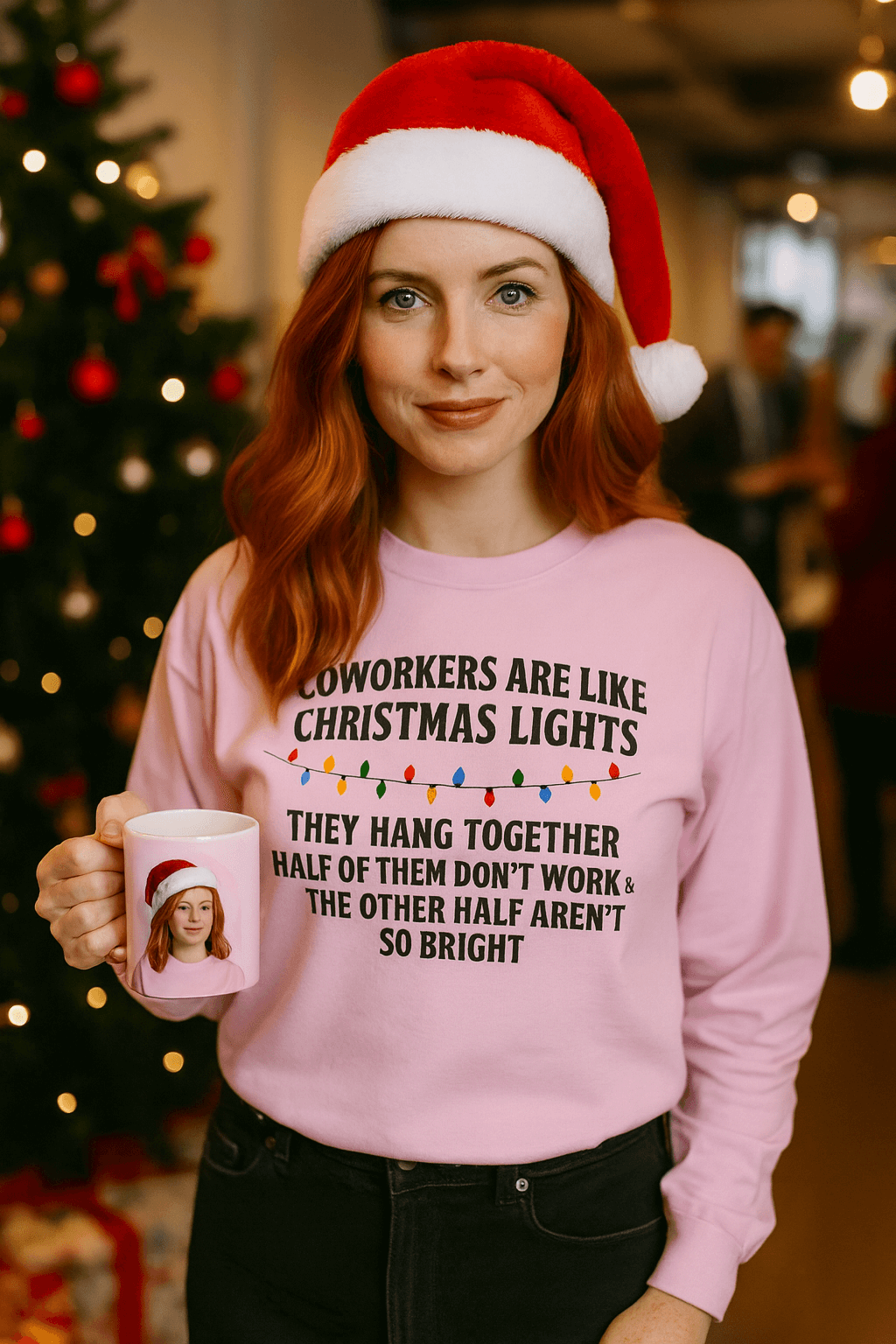 Funny Christmas Office Party Long Sleeve Shirt