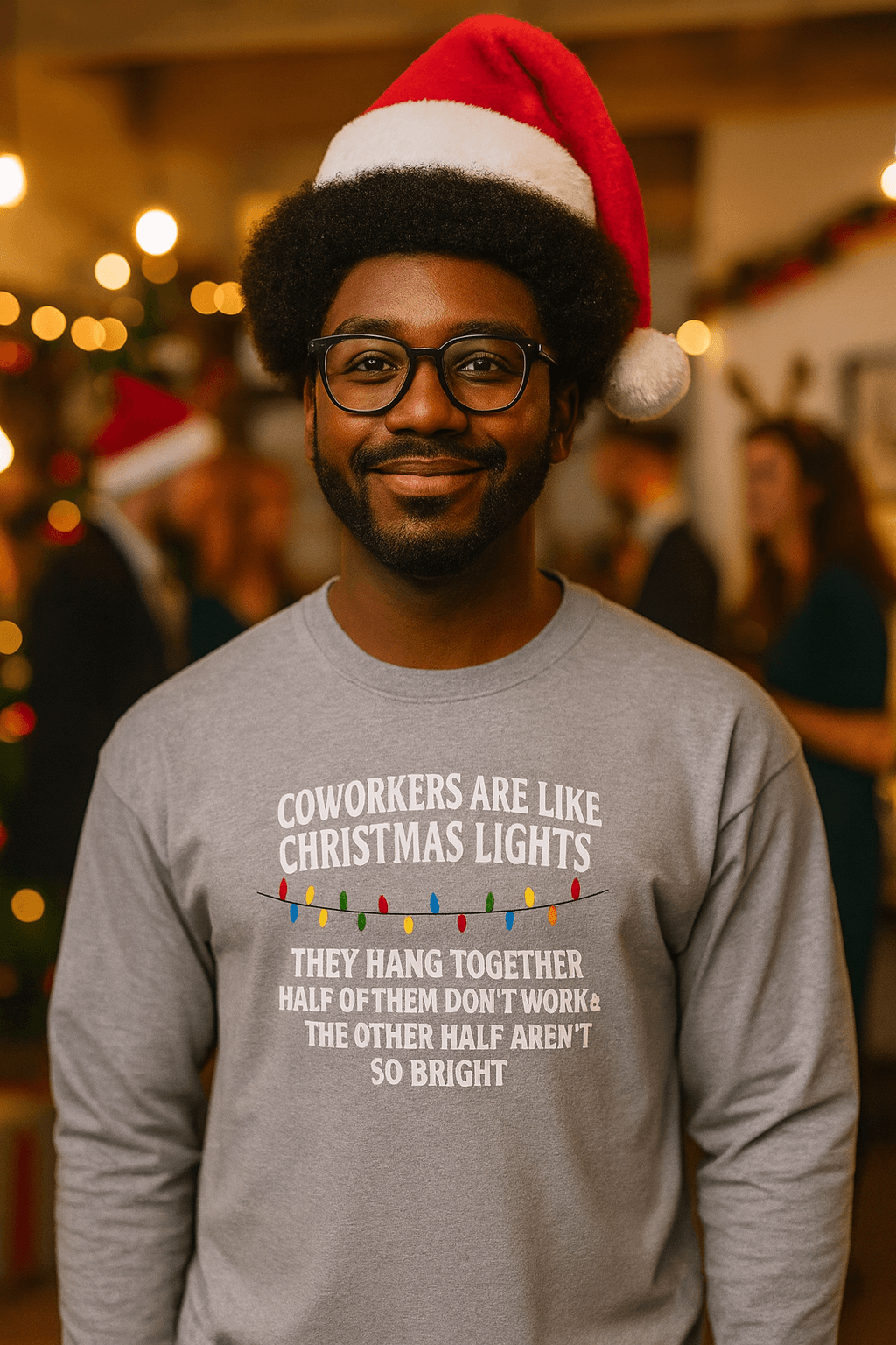 Funny Christmas Office Party Long Sleeve Shirt