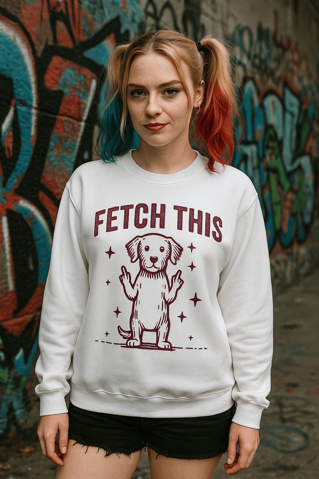 Funny Sarcastic Flip The Bird-Sweatshirt, Brand63