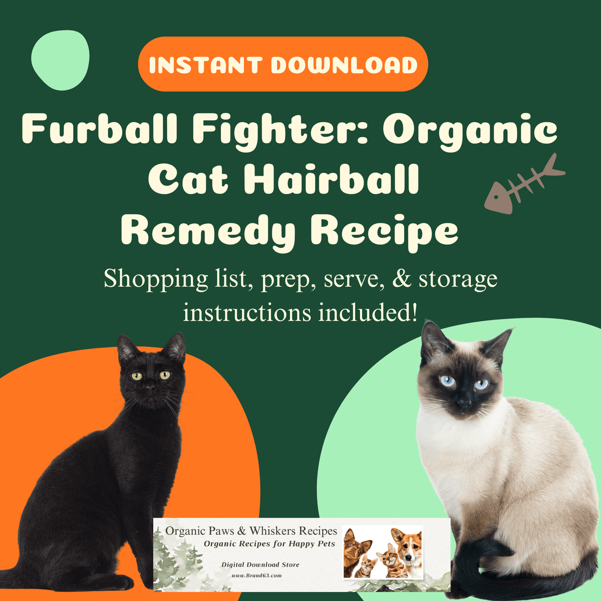 Furball Fighter: Organic Cat Hairball Remedy Recipe, Brand63