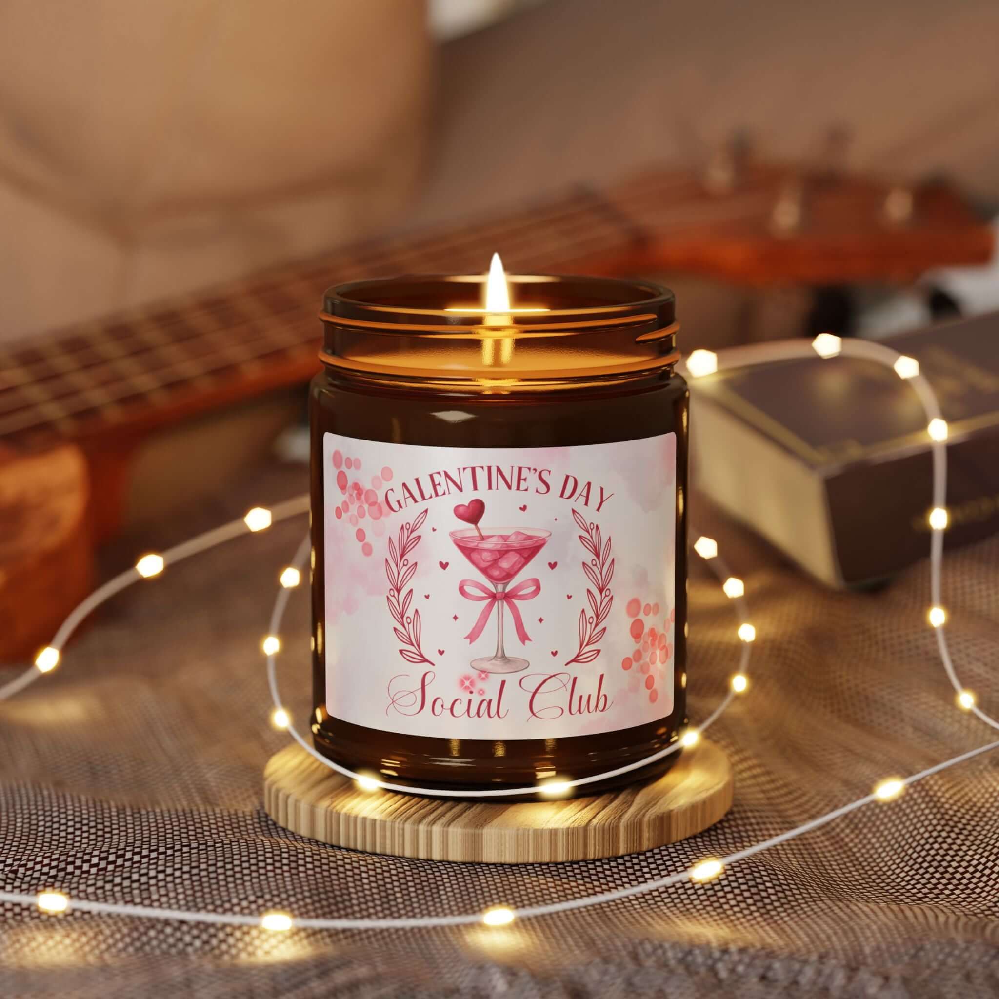 Galentine's Day Soy Candle — Scented Amber Jar, Brand63