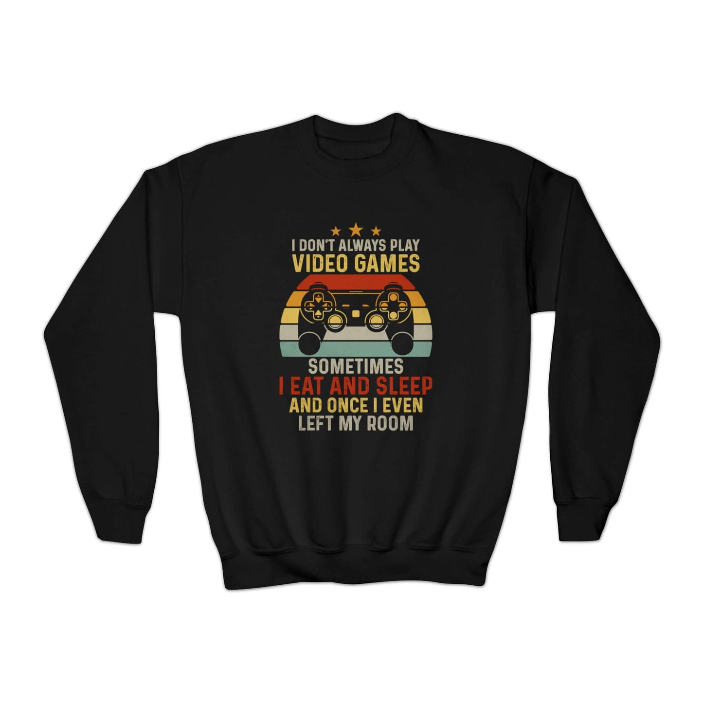 Gamer Youth Crewneck Sweatshirt | Game Controller Graphic Sweatshirt (Unisex), Brand63