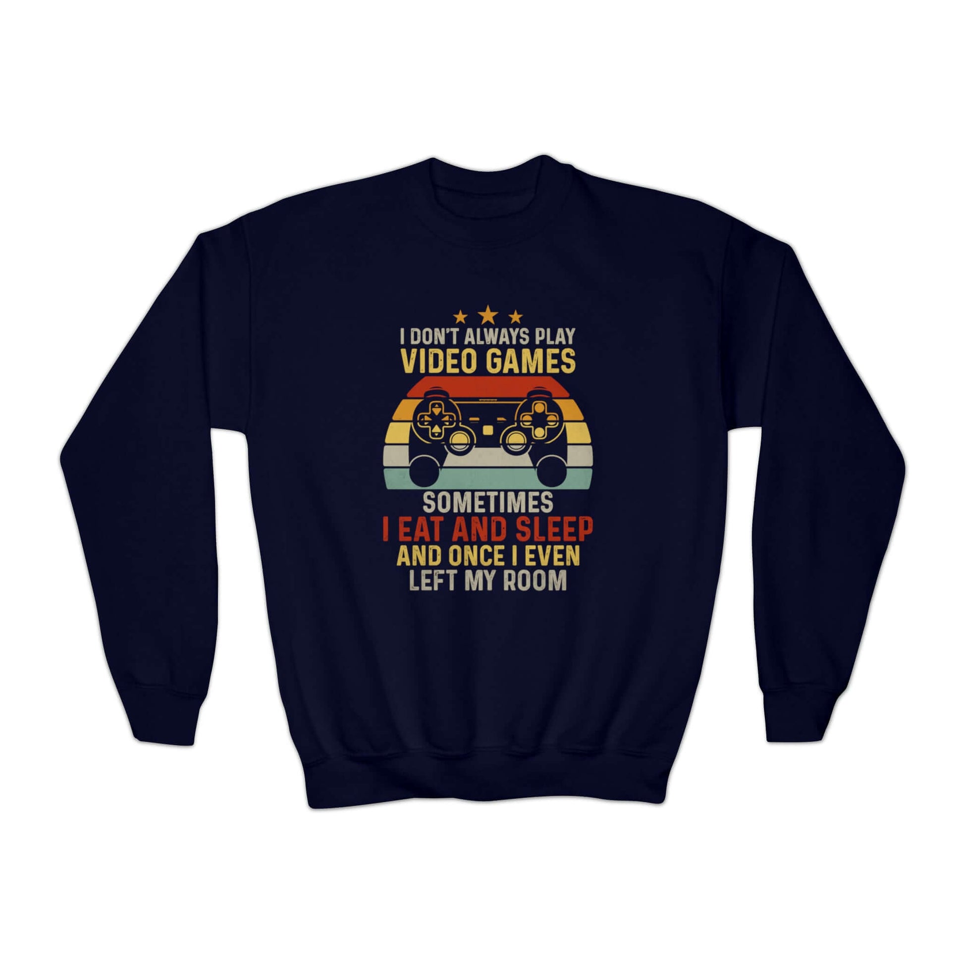 Gamer Youth Crewneck Sweatshirt | Game Controller Graphic Sweatshirt (Unisex), Brand63