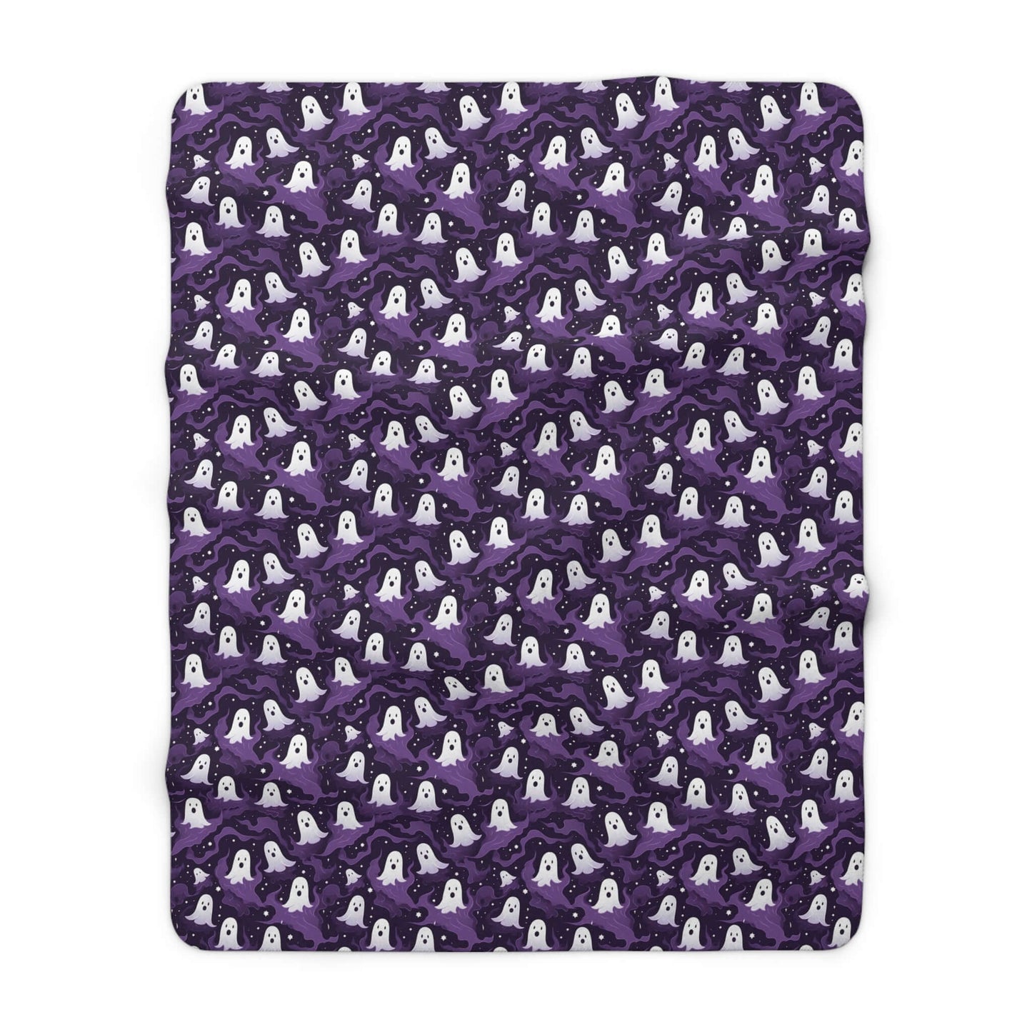 Ghostly Sherpa Halloween Fleece Blanket, Brand63