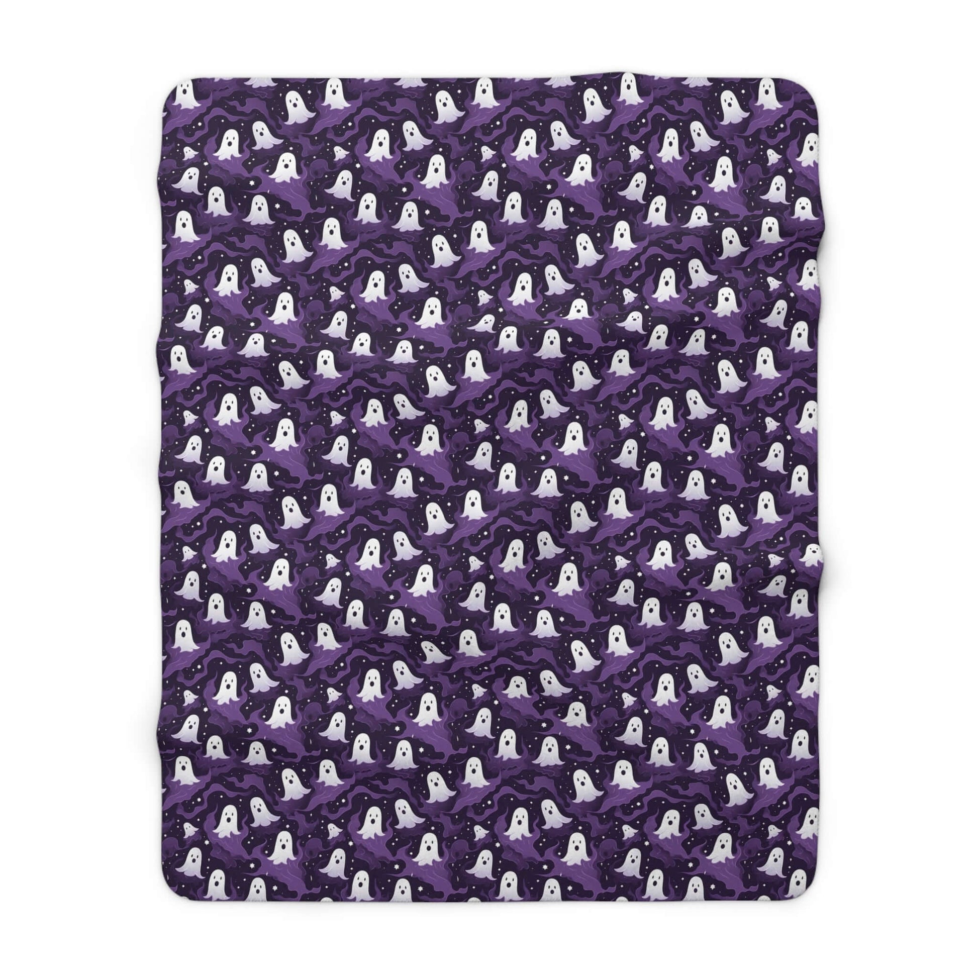 Ghostly Sherpa Halloween Fleece Blanket, Brand63
