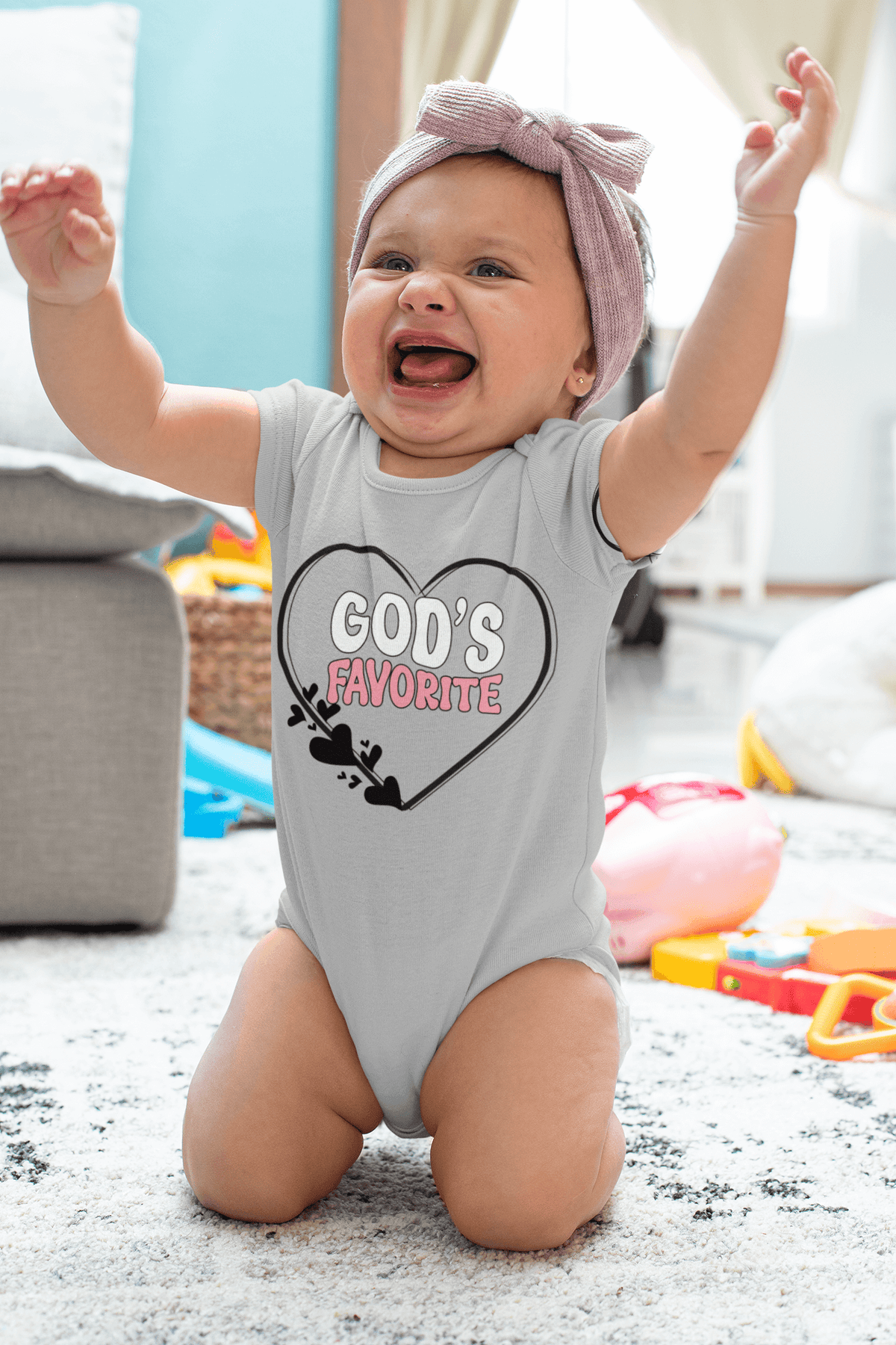 God's Favorite' Premium Cotton Baby Onesie T-Shirt, Brand63