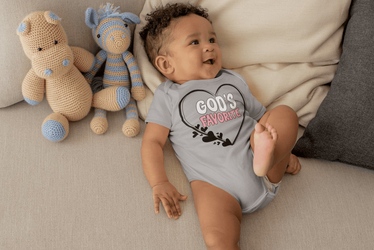 God's Favorite' Premium Cotton Baby Onesie T-Shirt, Brand63