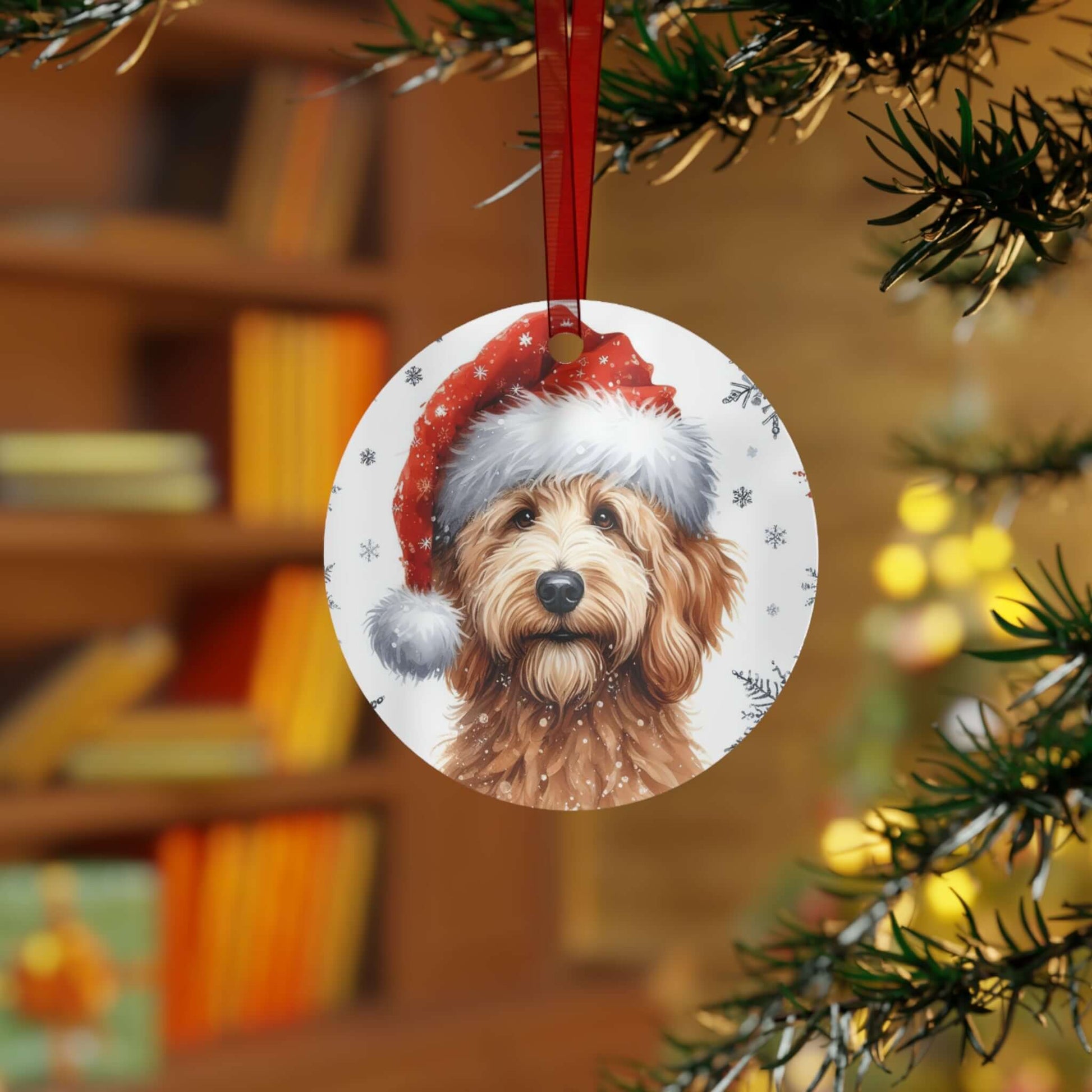 Golden Doodle Dog Deluxe Christmas Ornament, Brand63