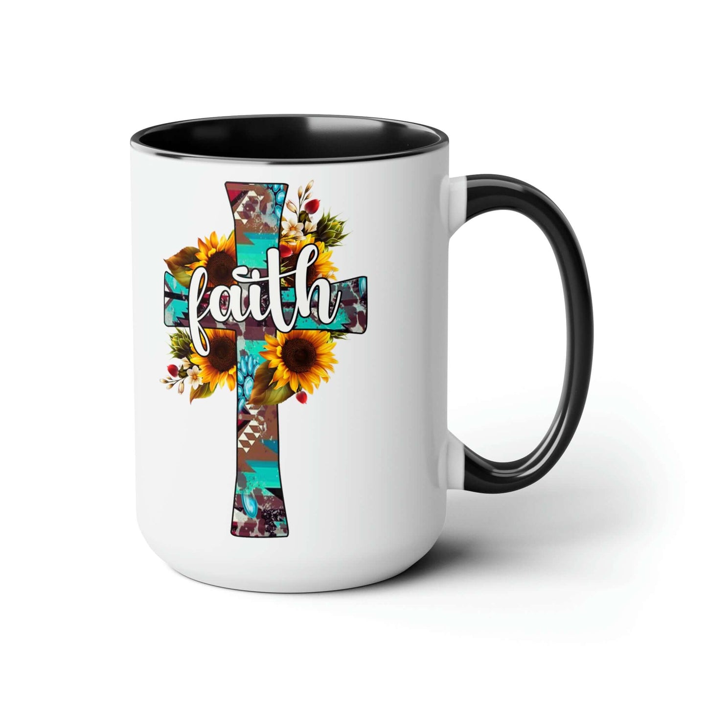 Gospel Praise & Worship Coffee Mugs, 15oz | Sunflower Cross, Brand63