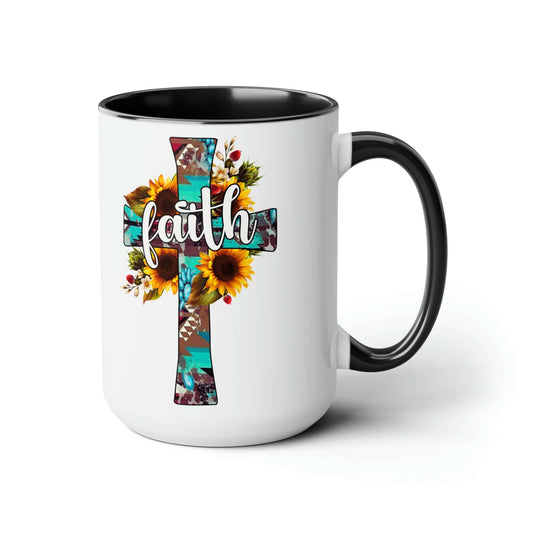 Gospel Praise & Worship Coffee Mugs, 15oz | Sunflower Cross, Brand63