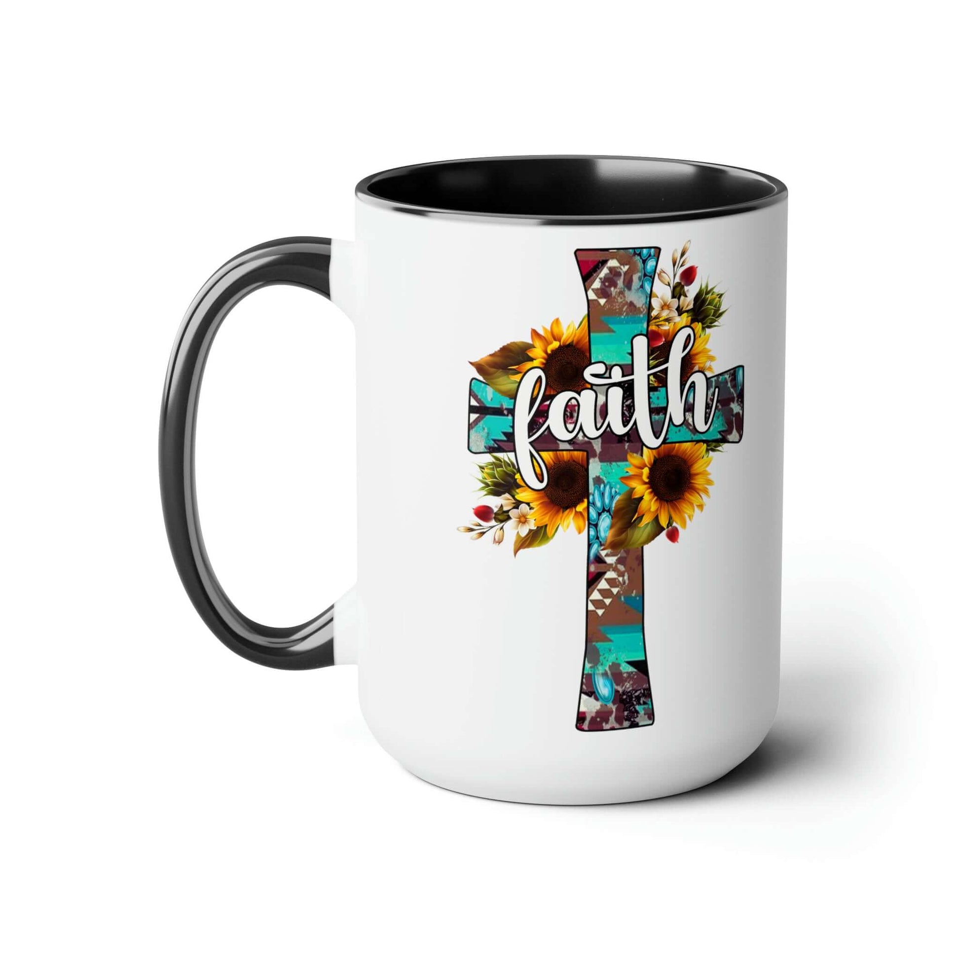 Gospel Praise & Worship Coffee Mugs, 15oz | Sunflower Cross, Brand63