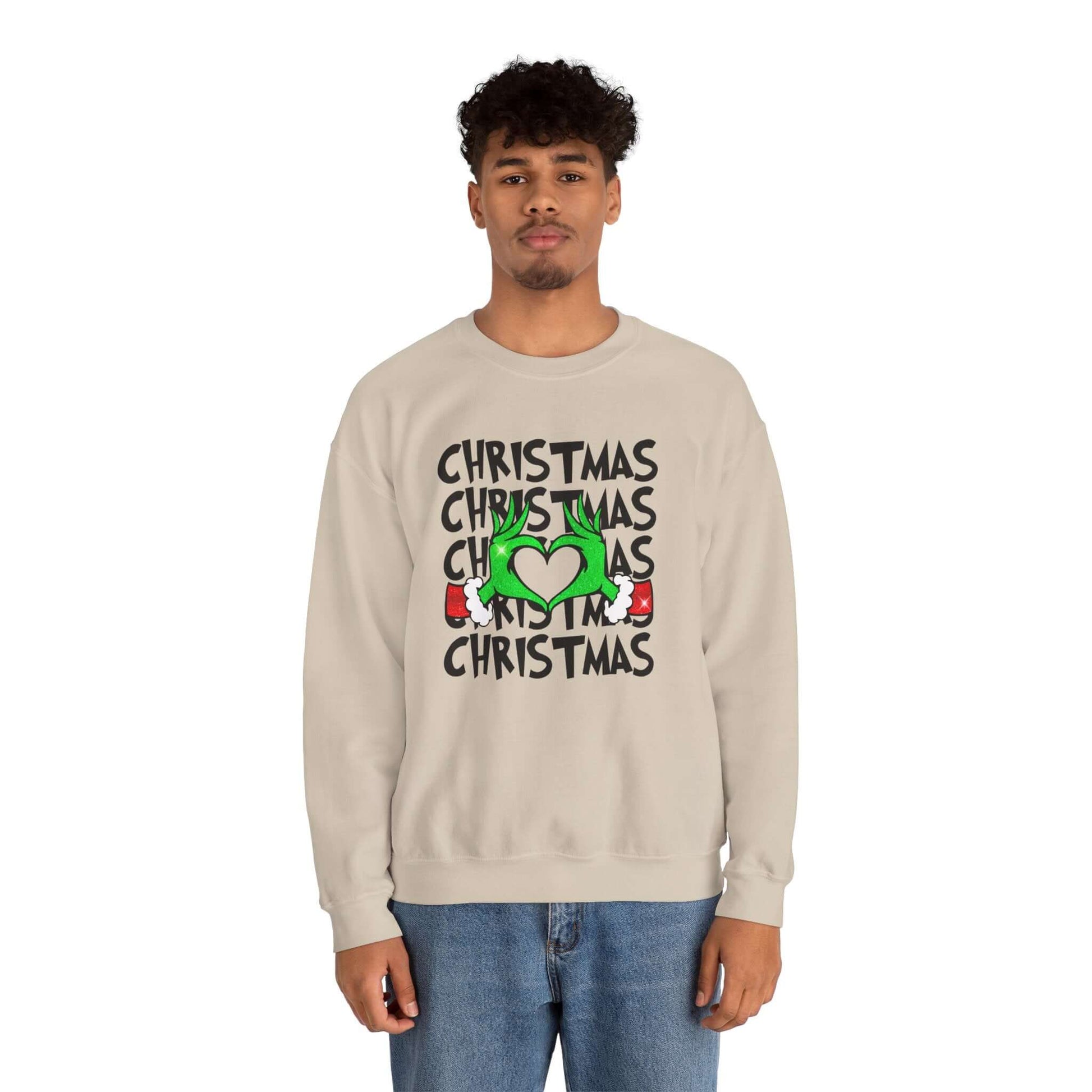 Grinchy Christmas Love Crewneck Sweatshirt, Brand63