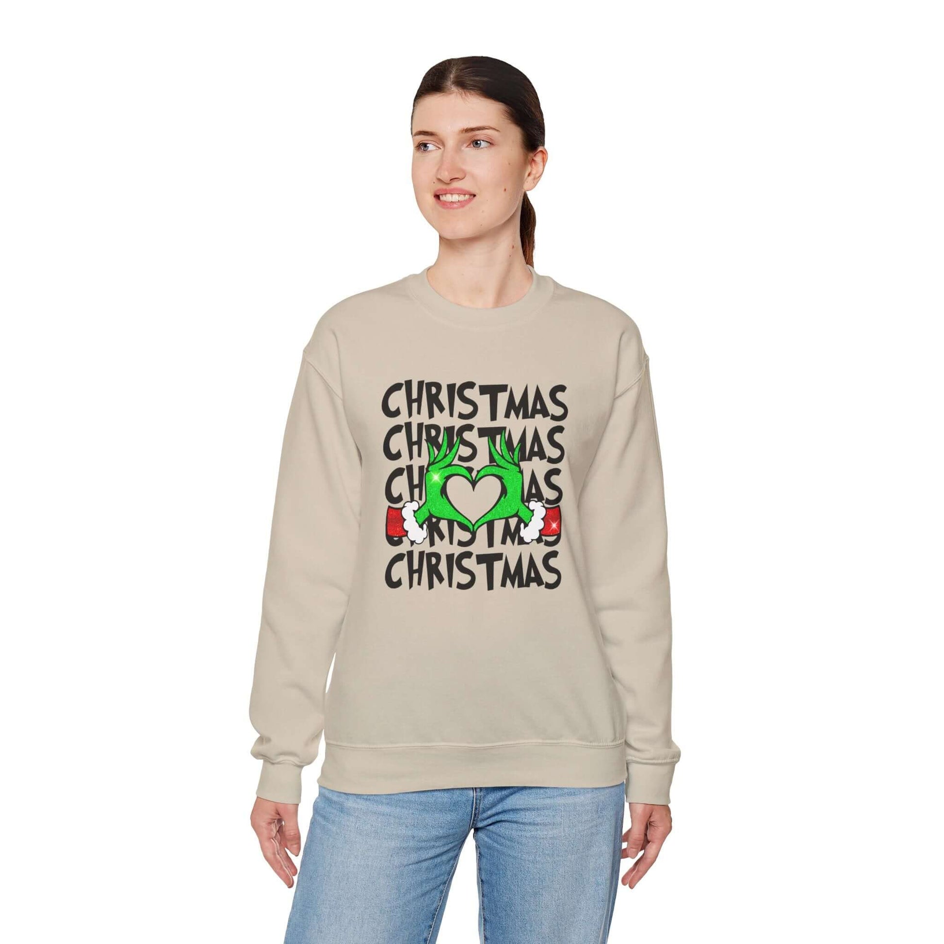 Grinchy Christmas Love Crewneck Sweatshirt, Brand63
