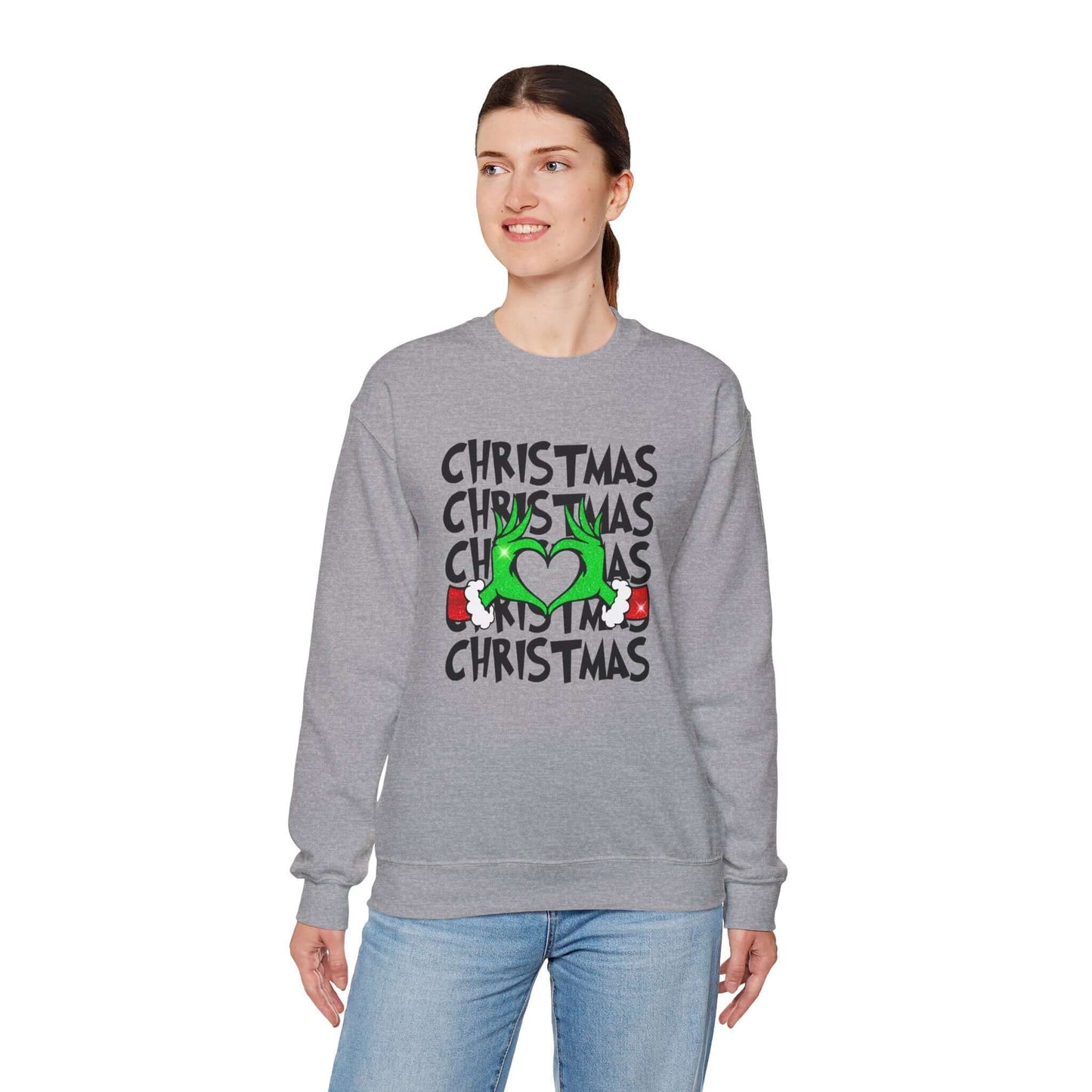 Grinchy Christmas Love Crewneck Sweatshirt, Brand63