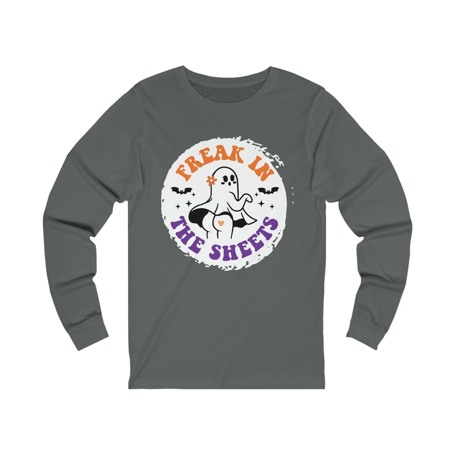 Halloween Freak in The Sheets Ghost Jersey Long Sleeve Tee, Brand63