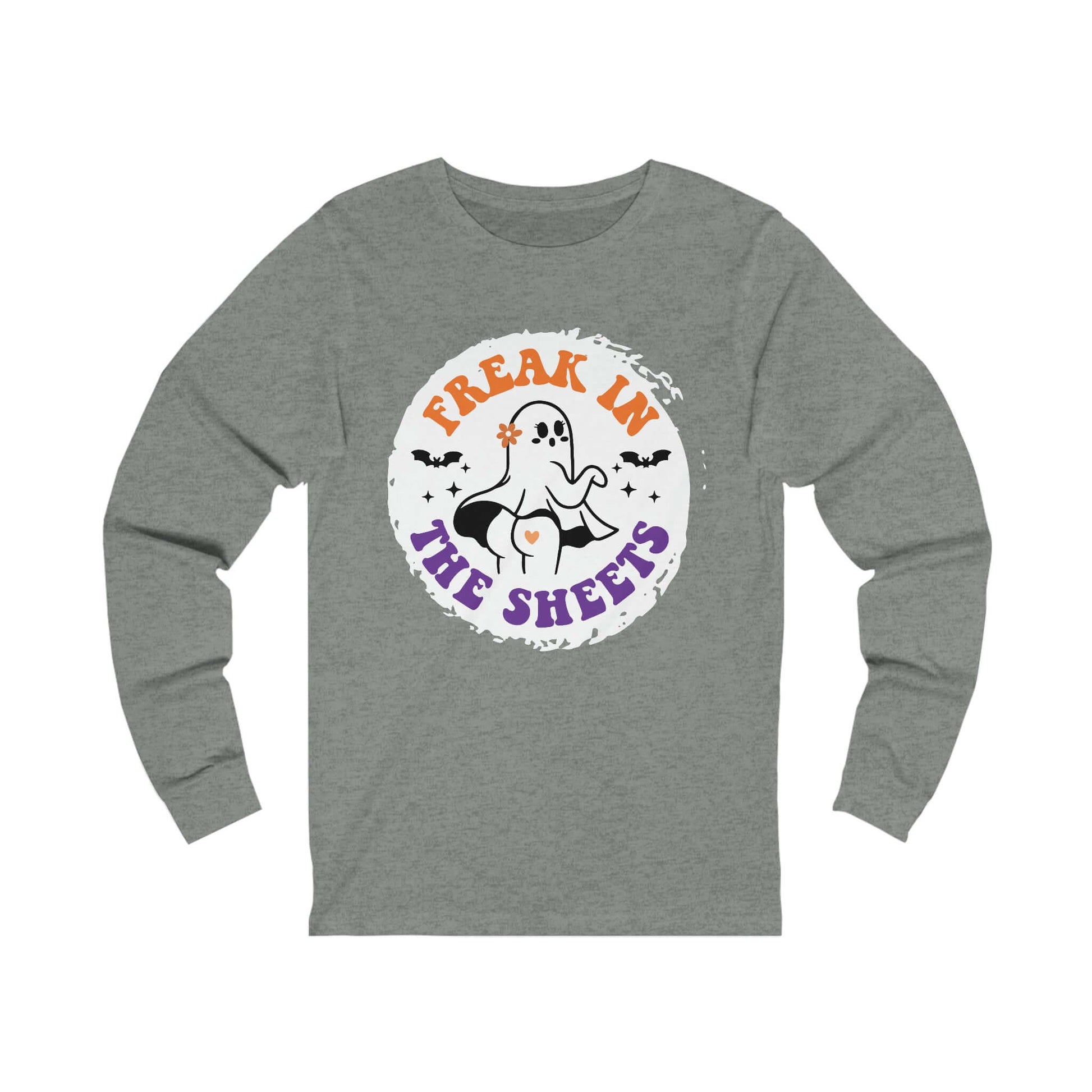 Halloween Freak in The Sheets Ghost Jersey Long Sleeve Tee, Brand63
