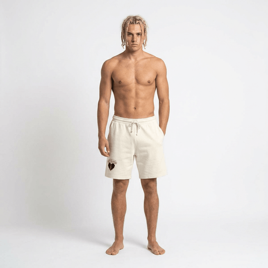 Heavy on the Rage Athletic Fleece Shorts -BE READY! (Right-Leg Print), Brand63