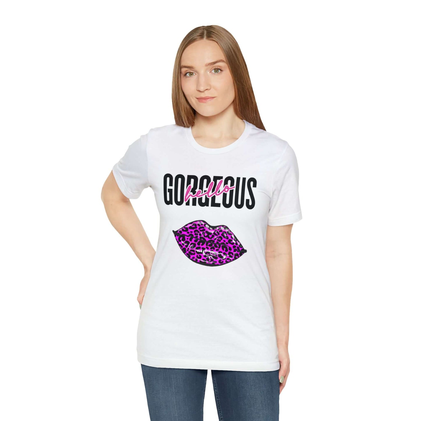 Hello Gorgeous! Jersey T-Shirt, Brand63