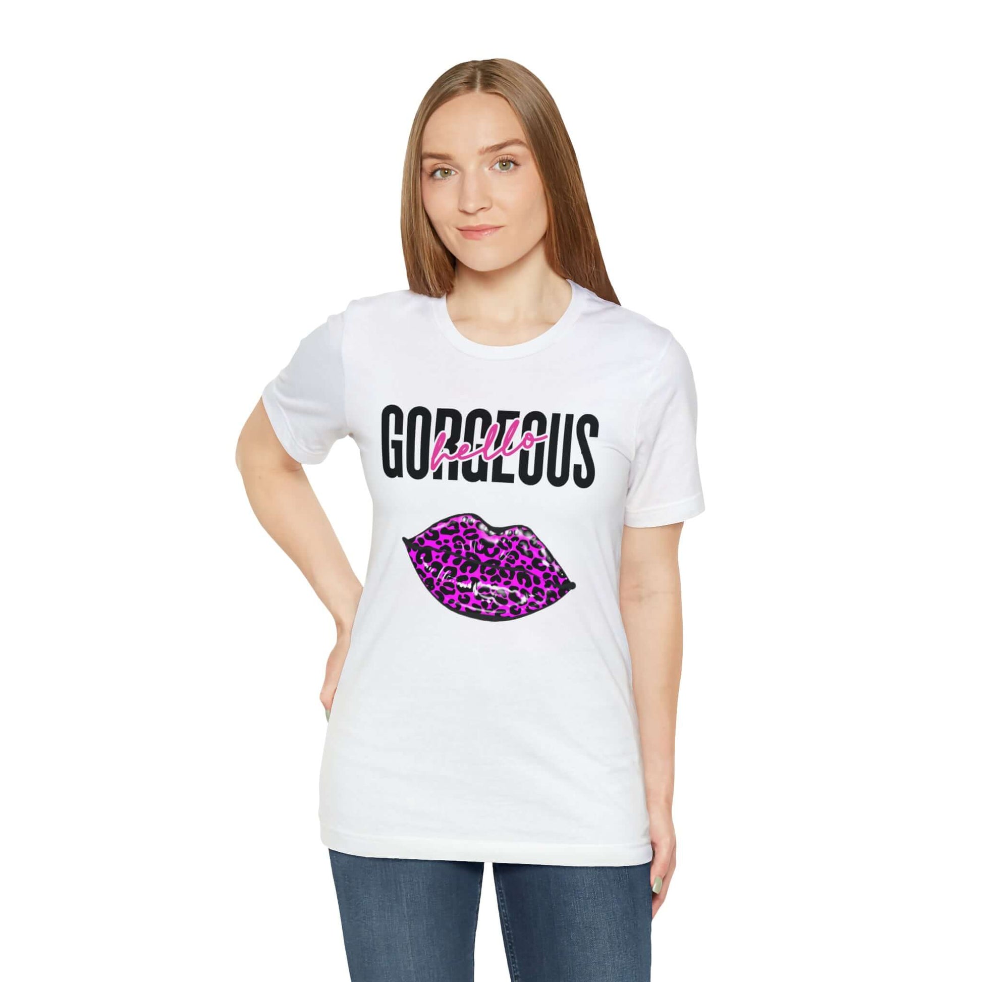 Hello Gorgeous! Jersey T-Shirt, Brand63