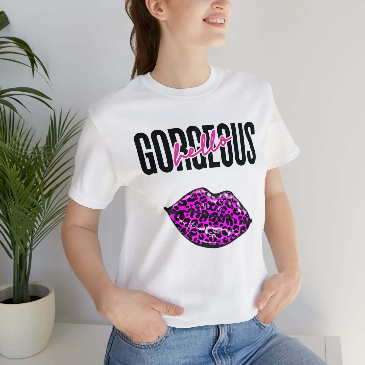 Hello Gorgeous! Jersey T-Shirt, Brand63