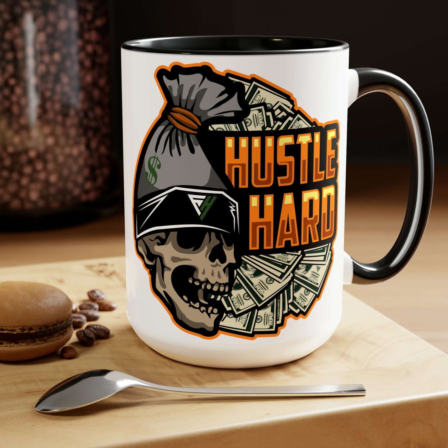 Hustle Hard Urban Coffee Mugs, 15oz, Brand63