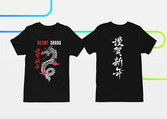 Japanese Dragon Silent- Chaos Tee | Front & Back Designs, Brand63