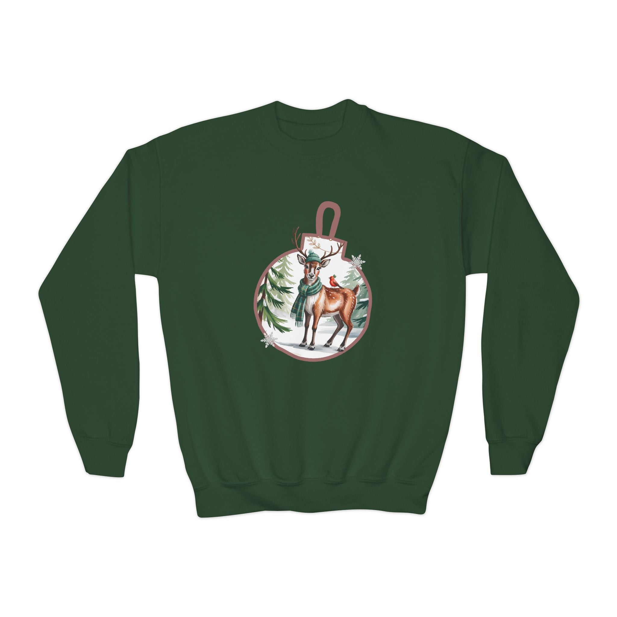 Kids Christmas Sweatshirt Green by Brand63, Christmas Holiday