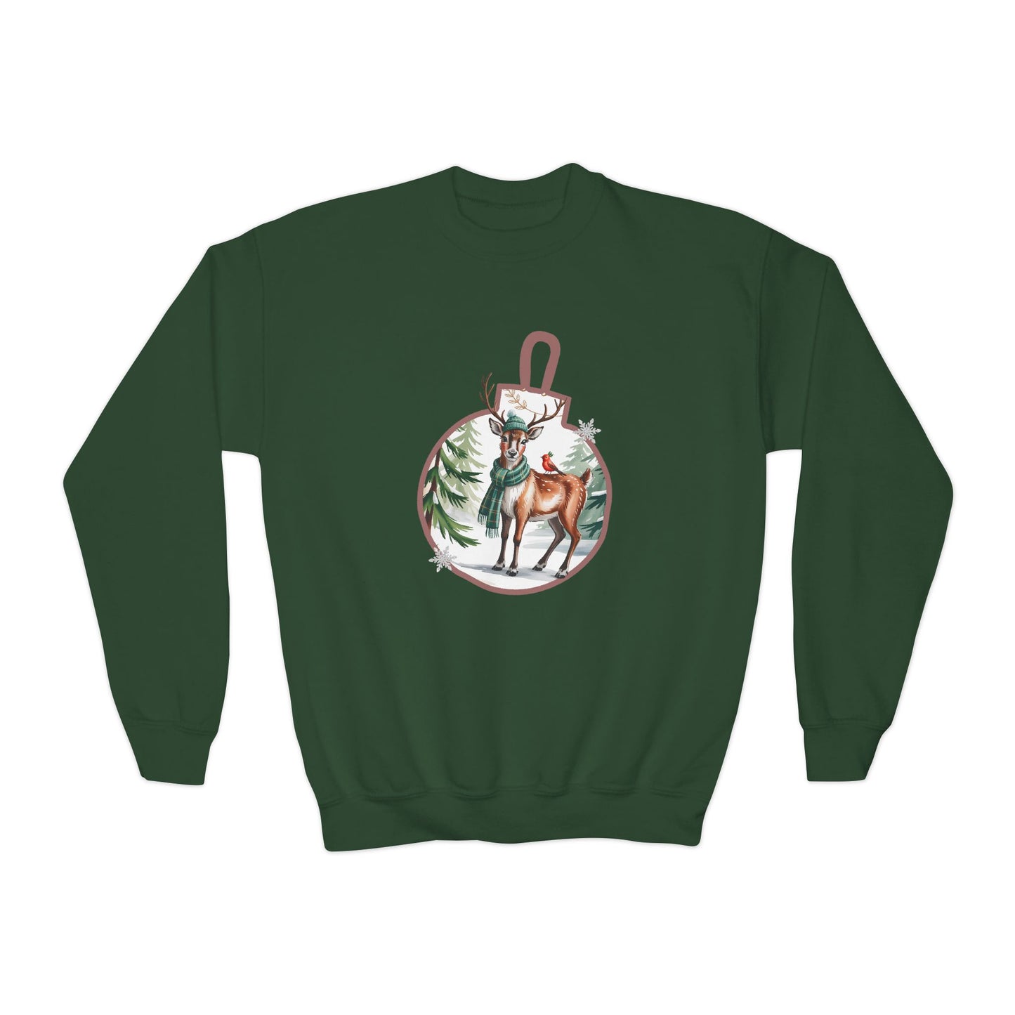 Kids Christmas Sweatshirt Green by Brand63, Christmas Holiday